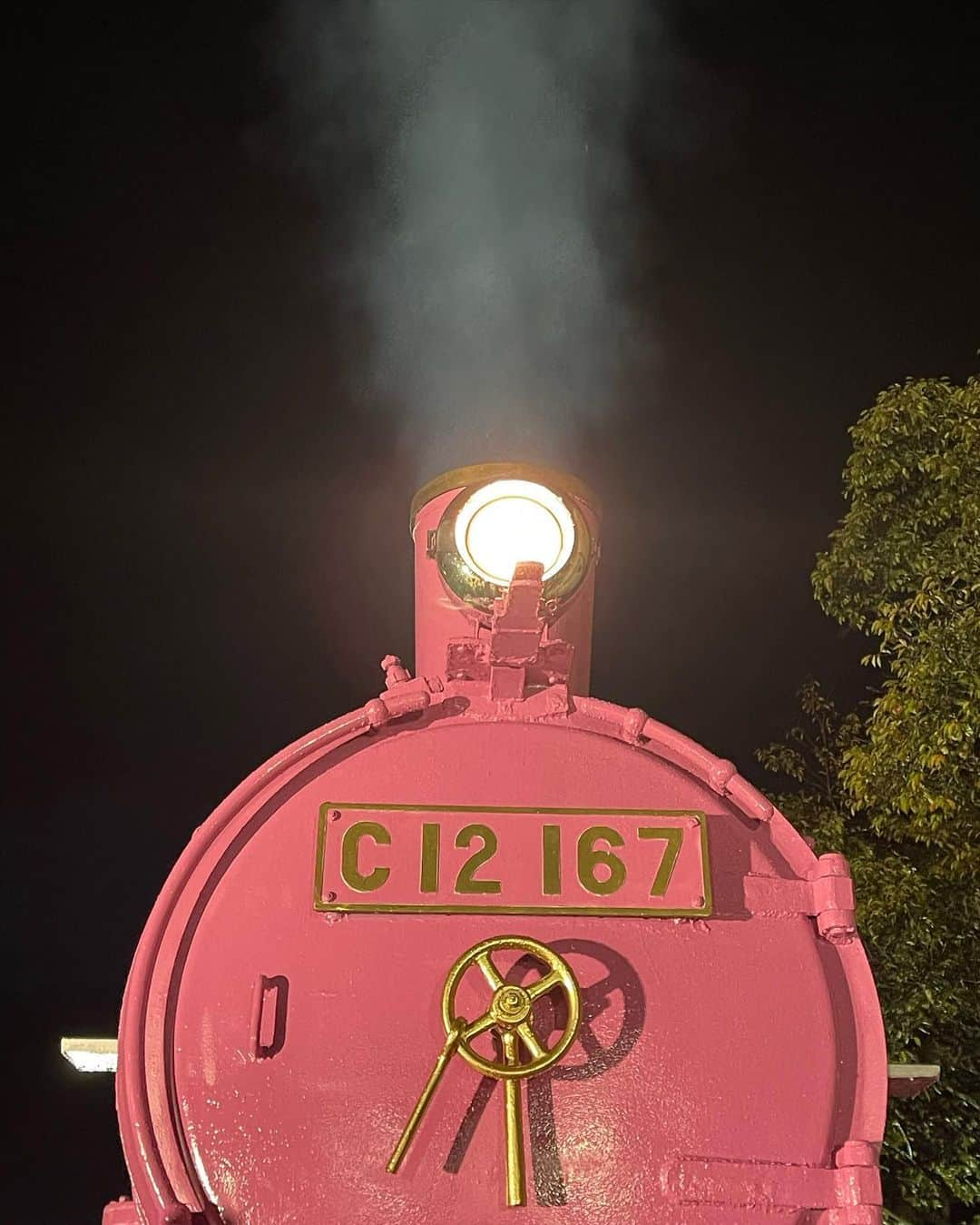 岡安章介さんのインスタグラム写真 - (岡安章介Instagram)「10/21〜22鳥取県にあります若桜鉄道若桜駅に行ってきましたー！ 1日目は4年ぶりピンクSL &新キャラクターお披露目会、2日目中井精也さんの写真講座、地元八頭高校吹奏楽部の演奏会、ダーリン45°の漫才などなど盛り沢山のイベントに出演してきましたー！ 生憎の雨模様でしたが、水たまりの水鏡でかっちょいい写真撮れたり、まさかのSLと虹の写真撮れたり！楽し過ぎてあっという間でした！本当にありがとうございましたー！ 今月29日までピンクSL見れますので是非遊びに来てくださいませぇー #若桜鉄道  #ピンクsl  #わっかーさー」10月23日 11時35分 - naname45okayasuakiyoshi