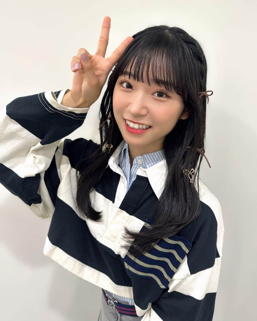 山内瑞葵のインスタグラム：「. ‪୨୧┈┈┈┈┈┈┈┈┈┈୨୧ . ラガーシャツ衣装 #アイドルなんかじゃなかったら . ୨୧┈┈┈┈┈┈┈┈┈┈୨୧」