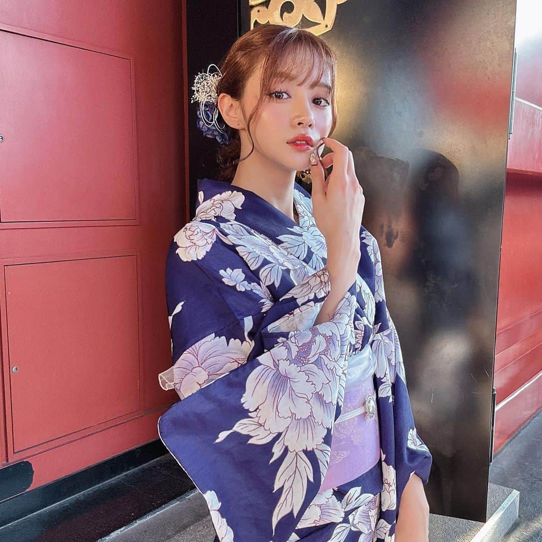 Raniのインスタグラム：「時差投稿やめたいけどやめれない🤣  浴衣で浅草行ってきたよっ☺️  #浅草 #浴衣女子 #浴衣 #yukata #asakusa #happy」