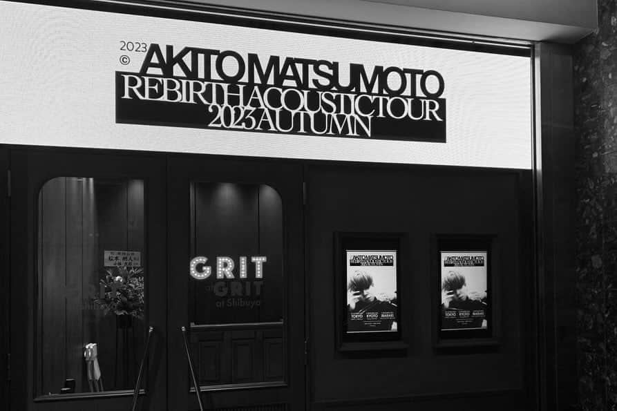 松本明人のインスタグラム：「AKITO MATSUMOTO "REBIRTH ACOUSTIC TOUR 2023 AUTUMN"  Day1 : 22nd Oct. 2023 Tokyo GRIT at Shibuya Thank you all for coming ·͜·」