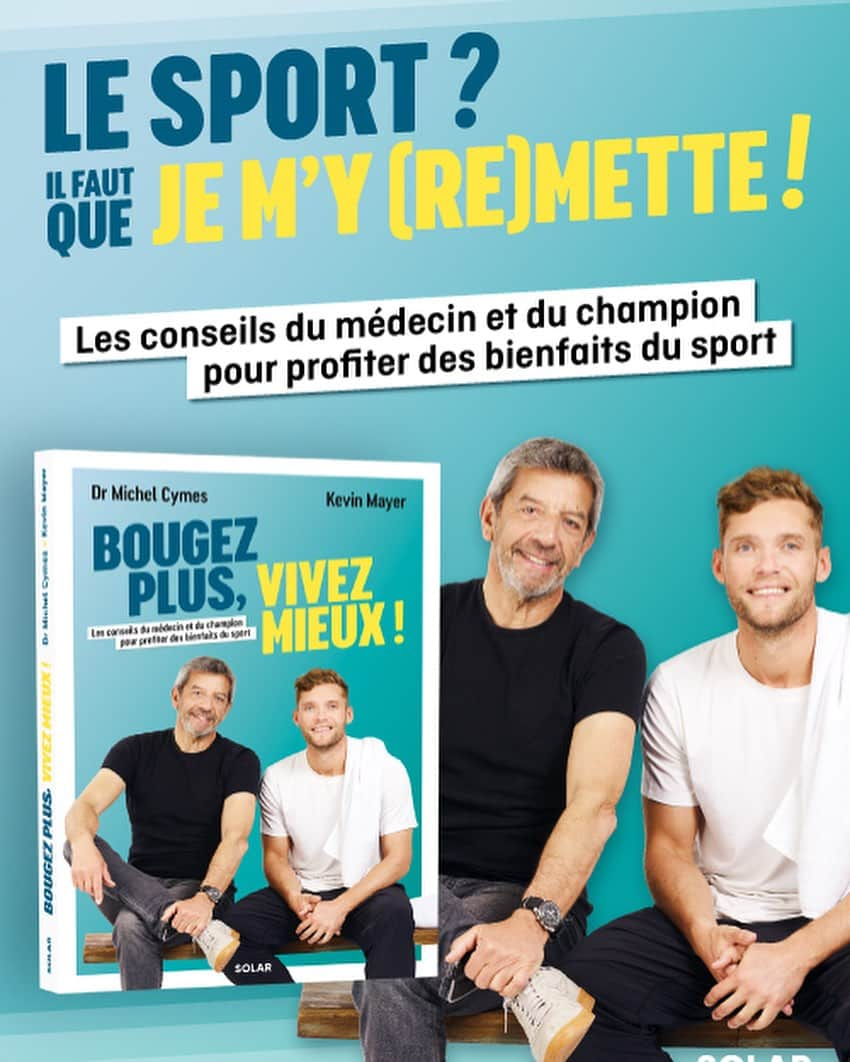 ケビン・マイヤーさんのインスタグラム写真 - (ケビン・マイヤーInstagram)「Les bienfaits du sport 💪🏼 C’est ce dont il est question dans ce livre. Avec Michel nous revenons sur les bienfaits que le sport a sur notre santé, à tout âge, à tout niveau de pratique.  Je pense sincèrement que l’expression physique est facteur de bonne santé et qu’une société en pleine sédentarisation -> c’est pas le top !  Donc si vous avez envie de vous mettre au sport, d’approfondir certaines connaissances, ou d’aider un proche ou votre enfant à commencer une activité sportive, ce livre devrait vous intéresser 👍🏼」10月24日 1時04分 - mayer.deca