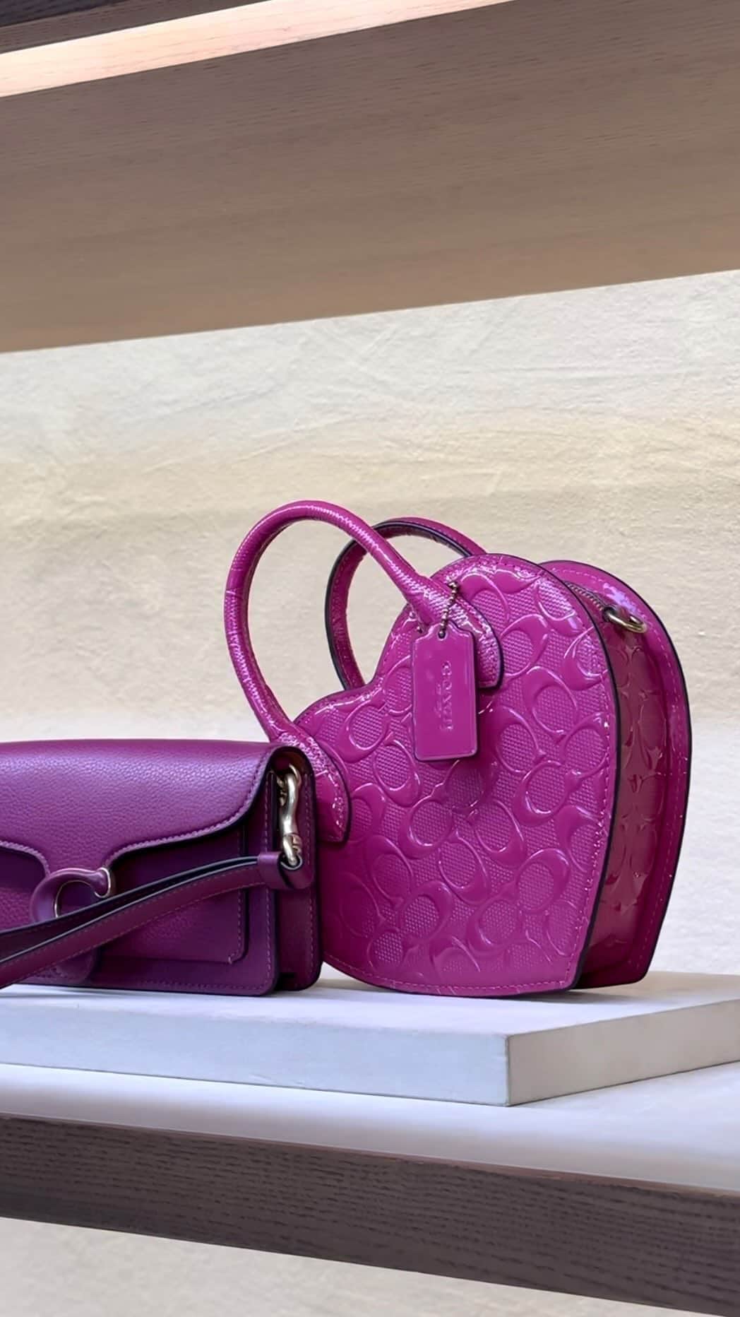 コーチのインスタグラム：「Did this tempt you to accessorize your favorite purse? 🤔 We love using bag charms and accessories to add our individual touch to our everyday bag. #CoachNY #HeartShapedBag #BagCharms #BagAccessories」