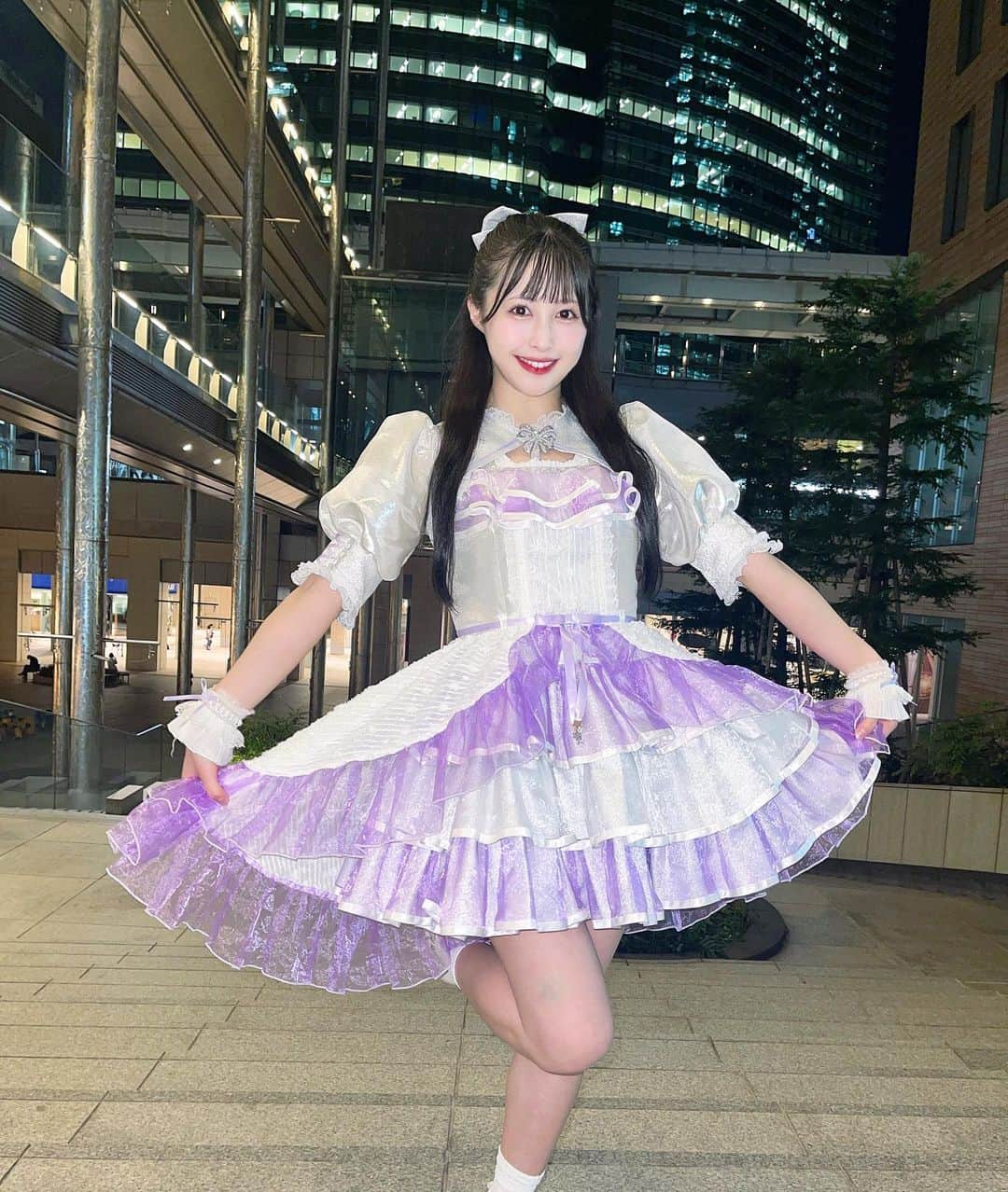 桧垣果穂のインスタグラム：「お久しぶりの投稿です🎀💜 かわいいお人形さんかほハム🐹💜  #siodome #japan #japantravel #japanesegirl #lucetwinklewink #kawaii #pretty #桧垣果穂」