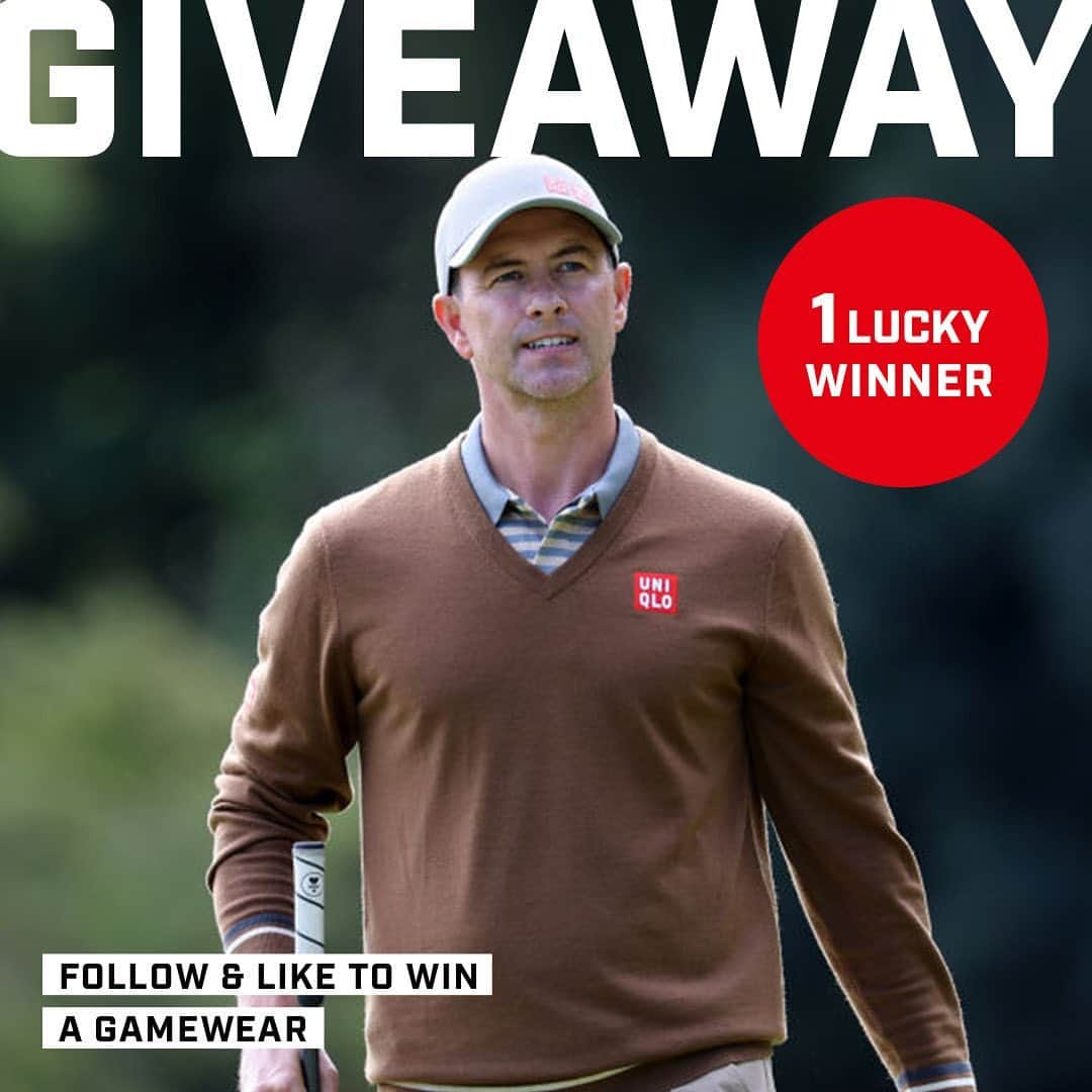 アダム・スコットのインスタグラム：「📢GIVEAWAY! Win a Gamewear worn by Adam Scott! ⛳  Win the item you prefer by just following these 2 steps:  1️⃣ Follow @uniqlo_ambassadors 2️⃣ Like this post  [Application period] 5:00 PM October 23, 2023 (Mon) ~ 4:59 PM October 27, 2023 (Fri) JST  One lucky winner will be selected to win either the purple or brown sweater worn by Adam Scott at ZOZO CHAMPIONSHIP Round 3 and 4! This campaign is also up on X and you can apply it from both social media! Good luck!  Good luck!👍🏻  \ 🎊アダム・スコット選手着用ゲームキャンペーン🎉 /  ⛳1名様にプレゼント！ アダム・スコット選手がZOZO CHAMPIONSHIP大会3日目と4日目に実際に着用したウェアが当たる！  【応募方法】 1．@uniqlo_ambassadors をフォロー 2．この投稿をいいね  【応募期間】 2023年10月23 日（月）17:00 ～ 2023年10月27日（金）16:59  アダム・スコット選手が着用したパープルまたはブラウンのセータ―どちらか１つが1名様に当たります！  たくさんのご応募をお待ちしております✨  –*——–*——–*——–*——–*——–*——–*——–*–  #UNIQLO #ユニクロ #Lifewear #ライフウェア #adamscott #GoAdam」