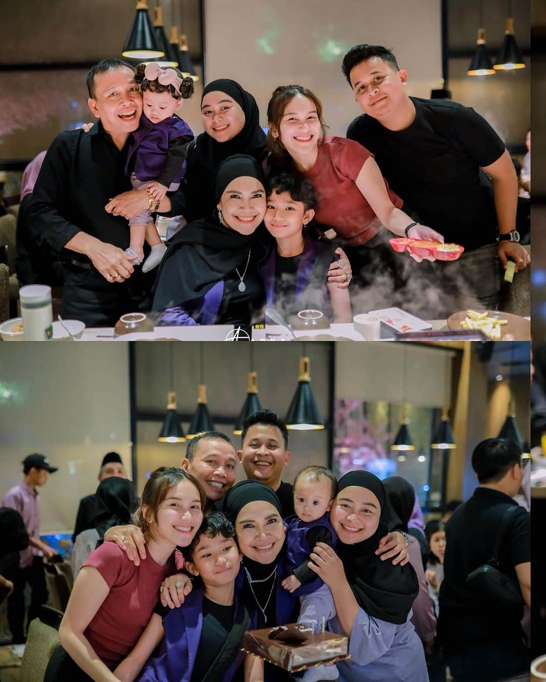 アユ・ティンティンのインスタグラム：「Ibu birthday dinner last nite 🥰🍻💃💋」