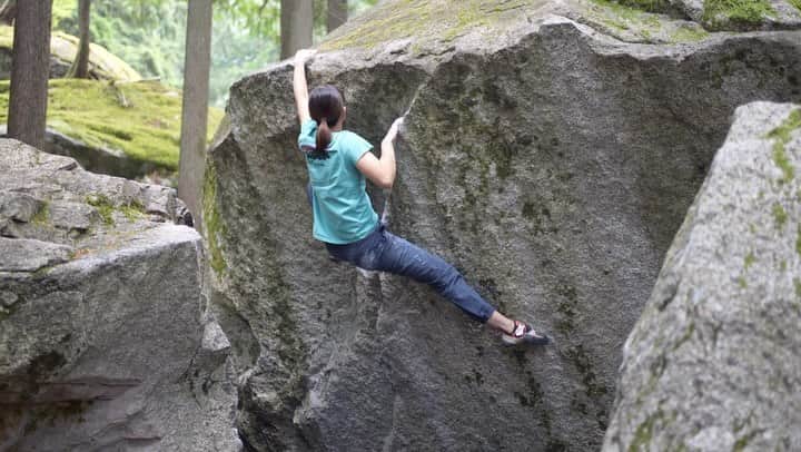 尾上彩のインスタグラム：「初手核心！ ・ ・ ・ @patagoniajp @patagonia_climb #climbing #climblikeagirl #bouldering #クライミング #ボルダリング」