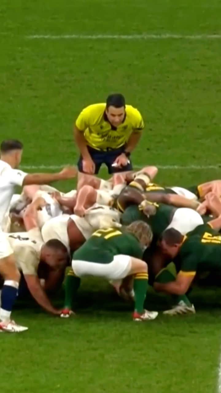 ラグビー南アフリカ代表のインスタグラム：「“We take pride in our scrums” 🐂  #Springboks #StrongerTogether  #RWC2023」