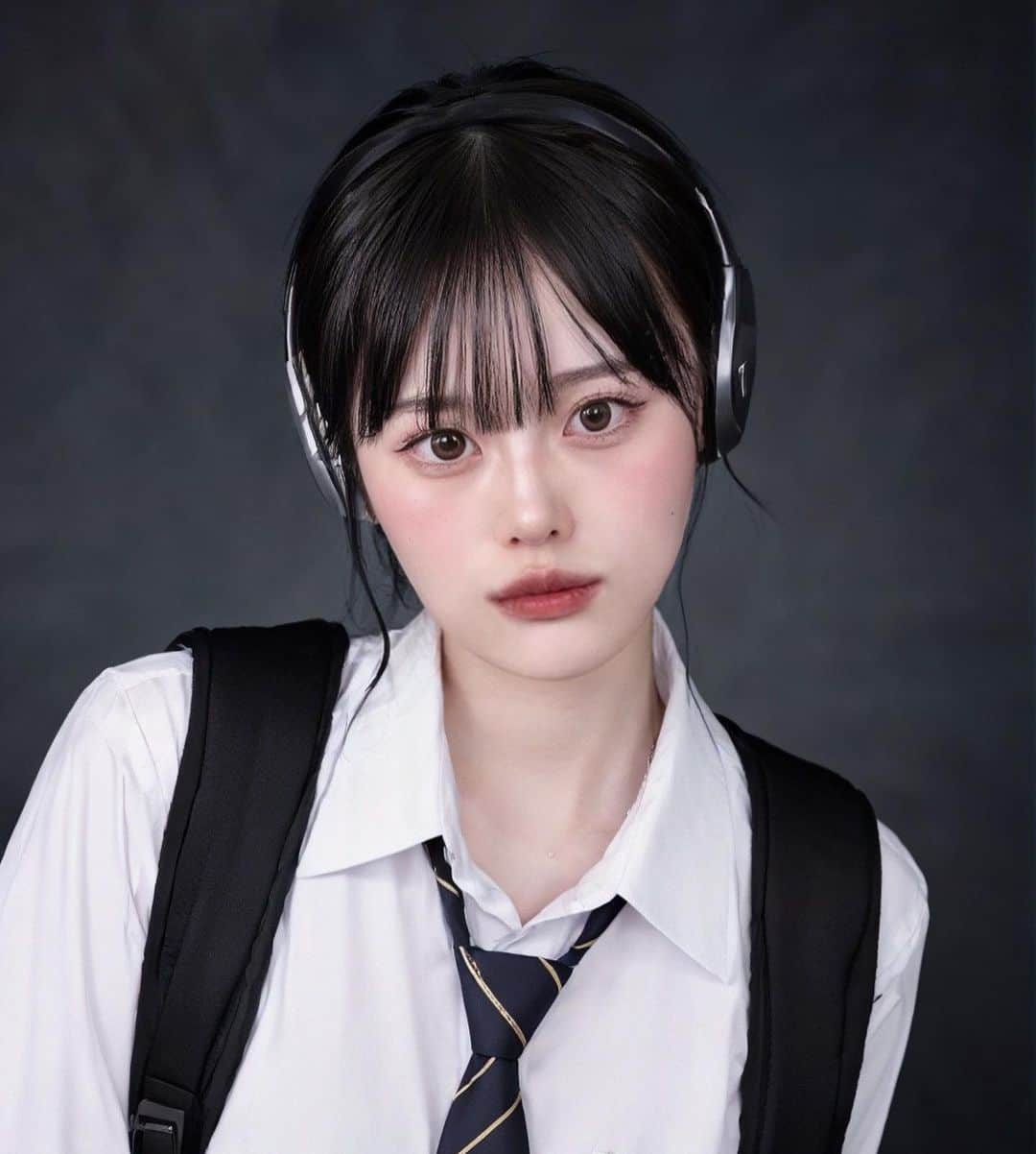 「SNOW」顔認識カメラアプリのインスタグラム：「流行りのAI作るやつやってみた！ 韓国ギャルの卒アルって感じで可愛い🩶🫶🏻 最後の写真の頭にのっかってるニワトリみたいなたんこぶが何かだけ教えてほしいｗｗｗｗ  #AIハイティーン #PR」