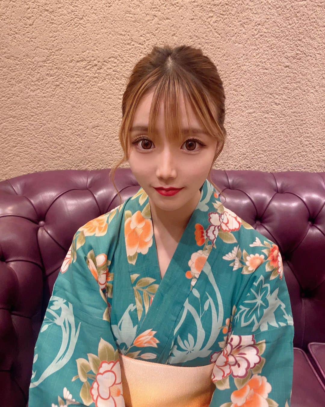 のインスタグラム：「・ 箱根温泉♨️ 普段は選ばない緑の浴衣着てみた💚」