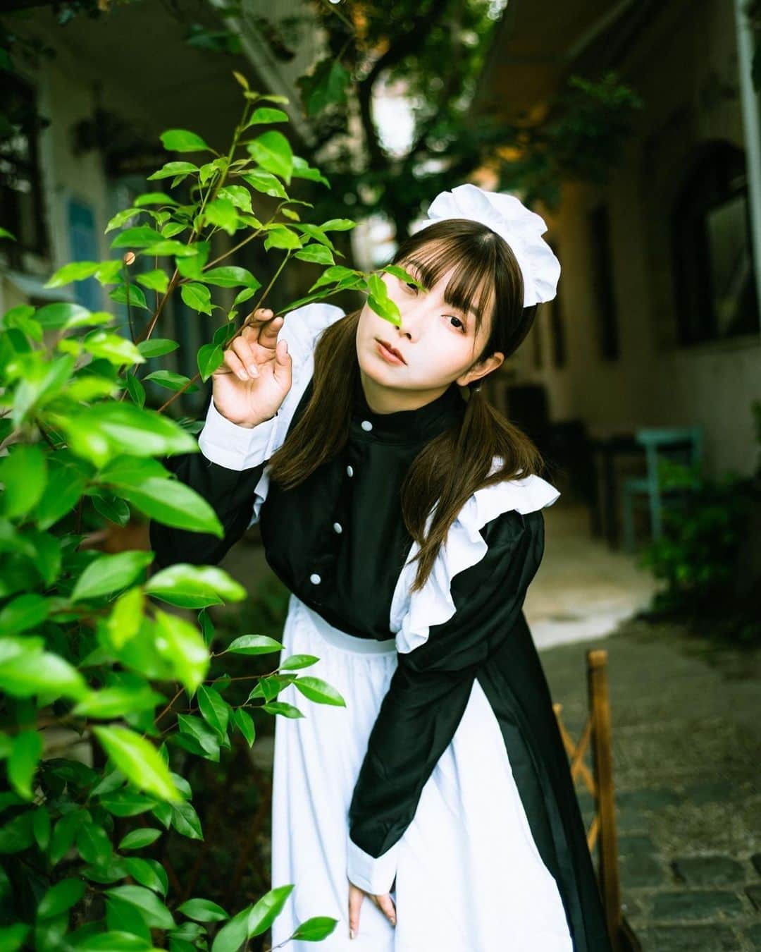 高田世莉菜のインスタグラム：「今週はお休みなしで頑張るぞー( *˙0˙*)۶  #メイド  #コスプレ」