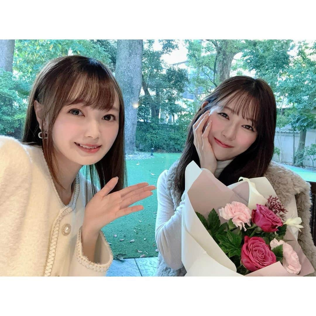 樋渡結依のインスタグラム：「今年も大好きなみるきーさんのお誕生日お祝いできました〜😊 最近は私もみるきーさんに何でもお話出来るようになって楽しくて、でも変わらず ずっと憧れの先輩です♡  #大好きな先輩  #みるきー さん #happybirthday #素敵な1年になりますように⭐  #バースデープレート #誕生日ケーキ   ＊誕生日はケーキを食べる派？」