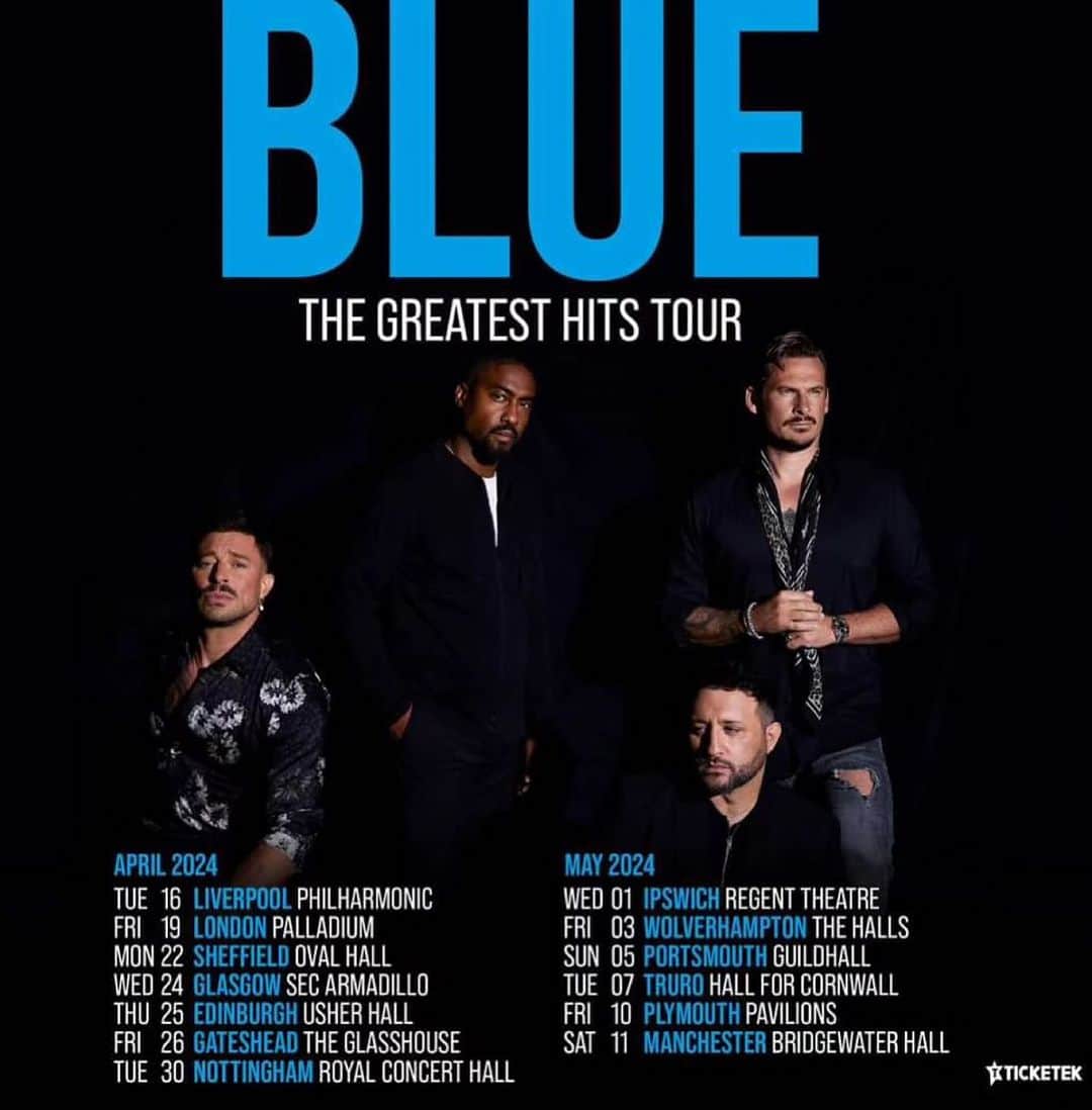 ダンカン・ジェイムスのインスタグラム：「TOUR ANNOUNCEMENT!! Head to @officialblue to register now. Pre sale starts wed 9am !! Officialblue.com for all the info and deets 🙌🏼🙌🏼 #onelove #blue」