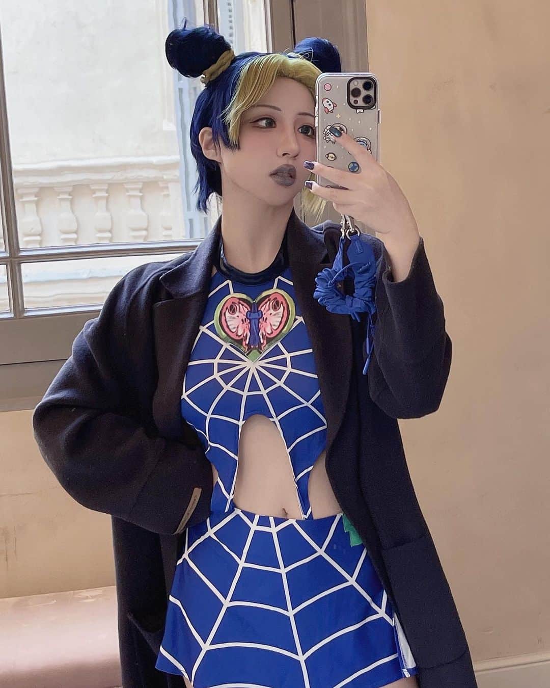 千尋のインスタグラム：「鏡子太好拍啦！  #jojosbizarreadventure #ジョジョの奇妙な冒険 #空条徐倫 #cosplay #kujojolyne」