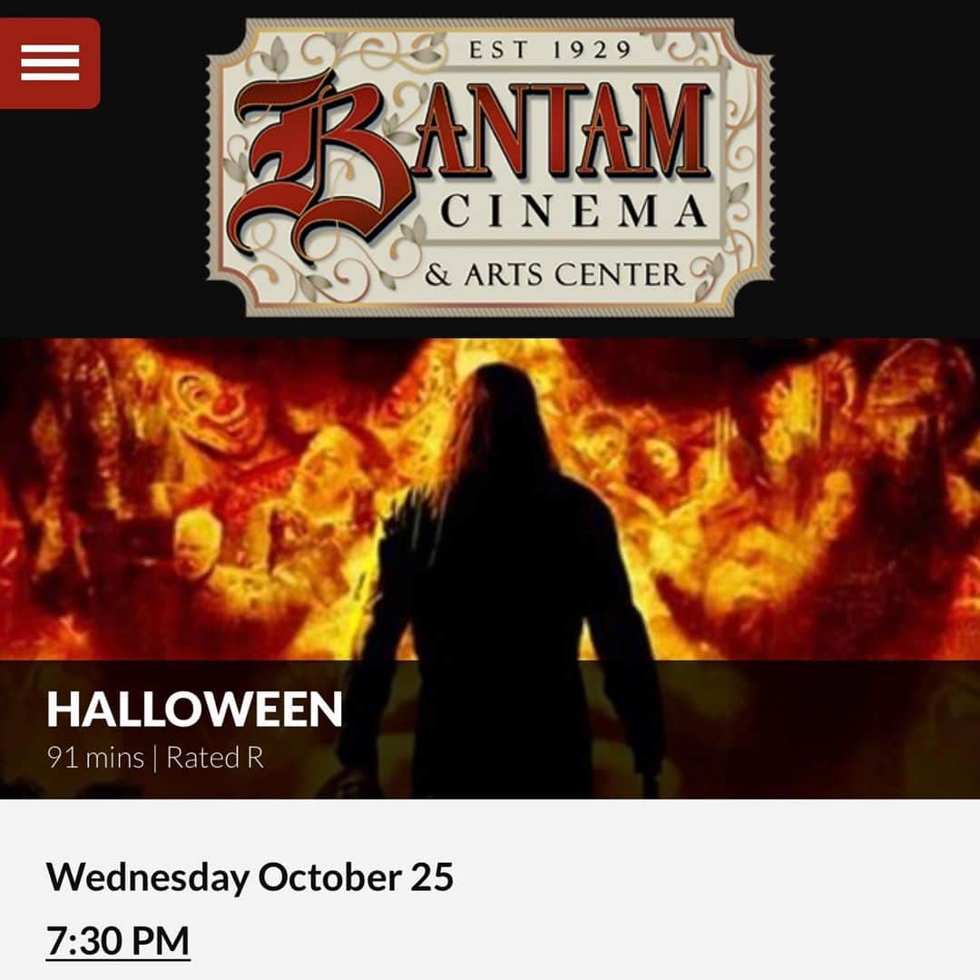 ロブ・ゾンビのインスタグラム：「Tomorrow HALLOWEEN returns for one special night to the Bantam Cinema @bantam.cinema 🎃 Don’t miss out! 🎃🎃🎃🎃🎃#robzombie #halloween🎃」