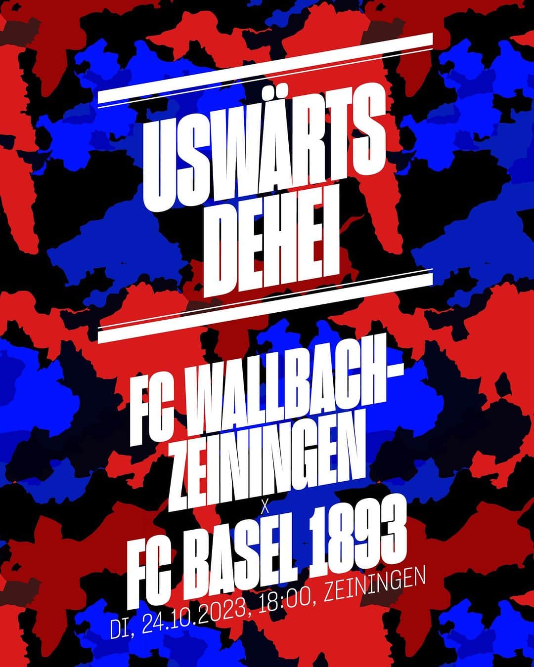 FCバーゼルのインスタグラム：「USWÄRTS DEHEI in Wallbach-Zeiningen ❤️💙  🚌 17.00 Uhr ⚽ 18.00 Uhr ✍🏻 Nach Spielende 🎟️ Ausverkauft  #FCBasel1893 #AlliZämme」