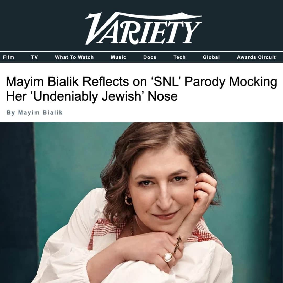 メイム・ビアリクのインスタグラム：「Via @Variety: Read more at Link in bio This article is part of Variety’s Antisemitism and Hollywood package and was written before October.」