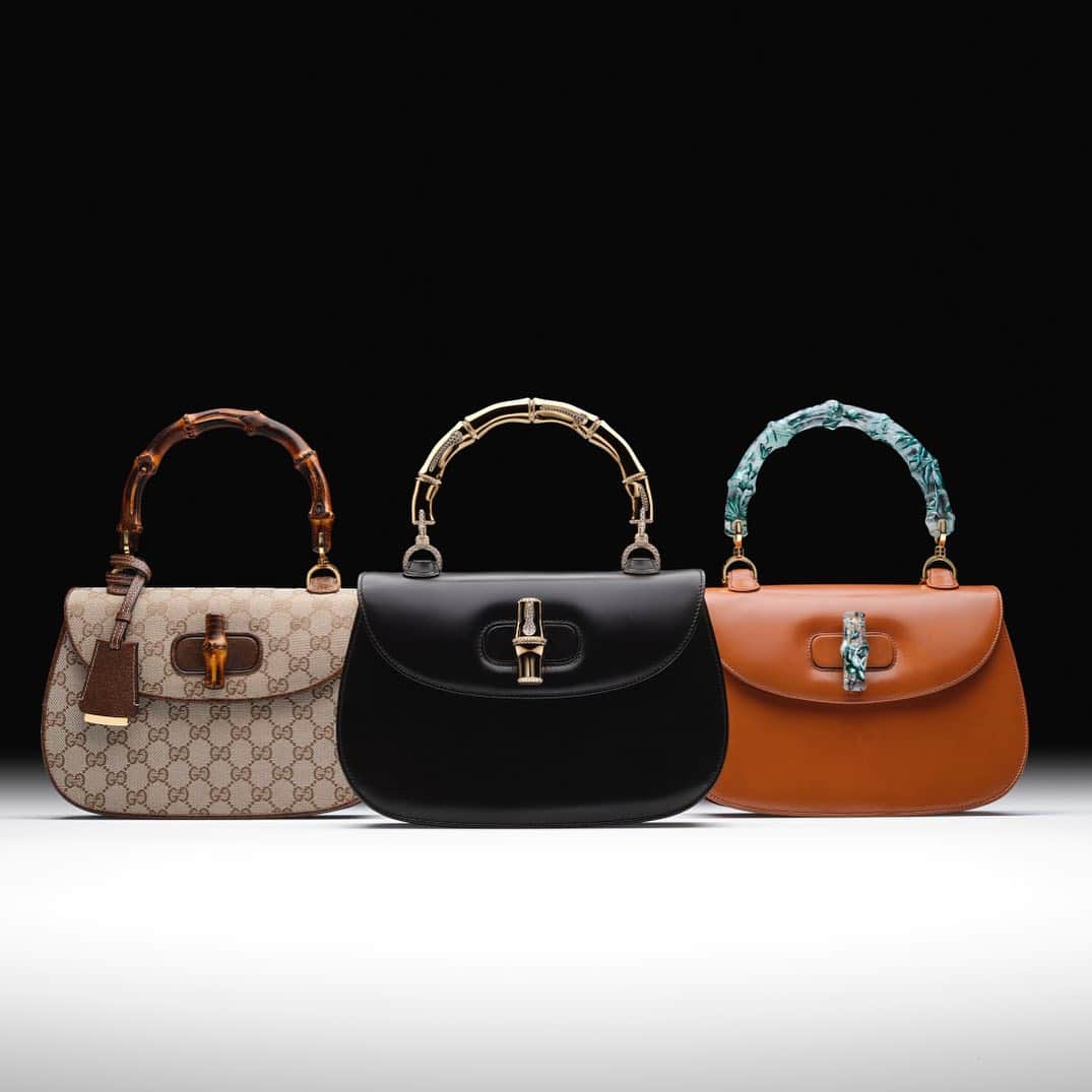 クリスティーズのインスタグラム：「Christie's is thrilled to present a remarkable collaboration with Gucci.⁣ ⁣ Curated by Gucci, three unique, made-to-treasure archival Bamboo Bags have been revisited exclusively for bidding in the upcoming 'Handbags Online : The Paris Edit'.⁣ ⁣ Gucci has hand-picked and hand-crafted three spectacular rarities, offering unique versions of the iconic bamboo handle. Featuring the finest materials, such as Murano glass and 18kt yellow gold and white diamonds, these precious pieces embody the essence of Italian craftsmanship and artistry.⁣ ⁣ 🗓 Handbags Online: The Paris Edit | 31 October-14 November, 2023.⁣ ⁣ #GucciVault #Gucci #christieshandbags @christiesparis @christieshandbags @guccivault」