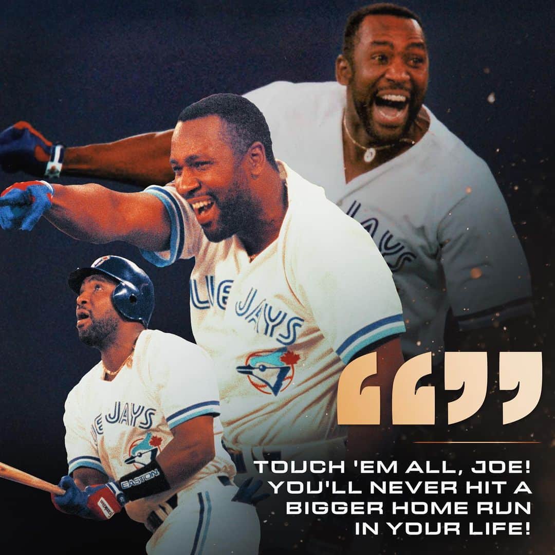 トロント・ブルージェイズのインスタグラム：「OTD 30 years ago, Joe Carter touched ‘em all, and the @BlueJays won their second consecutive #WorldSeries championship.」