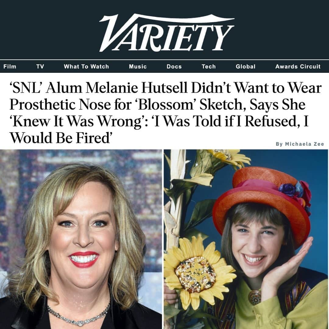 メイム・ビアリクのインスタグラム：「Thank you Melanie Hutsell for this - I did not intend to disparage you or SNL and I really appreciate your thoughtfulness around this! It made for an interesting essay (which I was asked to write many months ago on the topic of antisemitism) and with everything going on in the world, I’m virtually hugging you and appreciate you very much! Link in bio to read.」