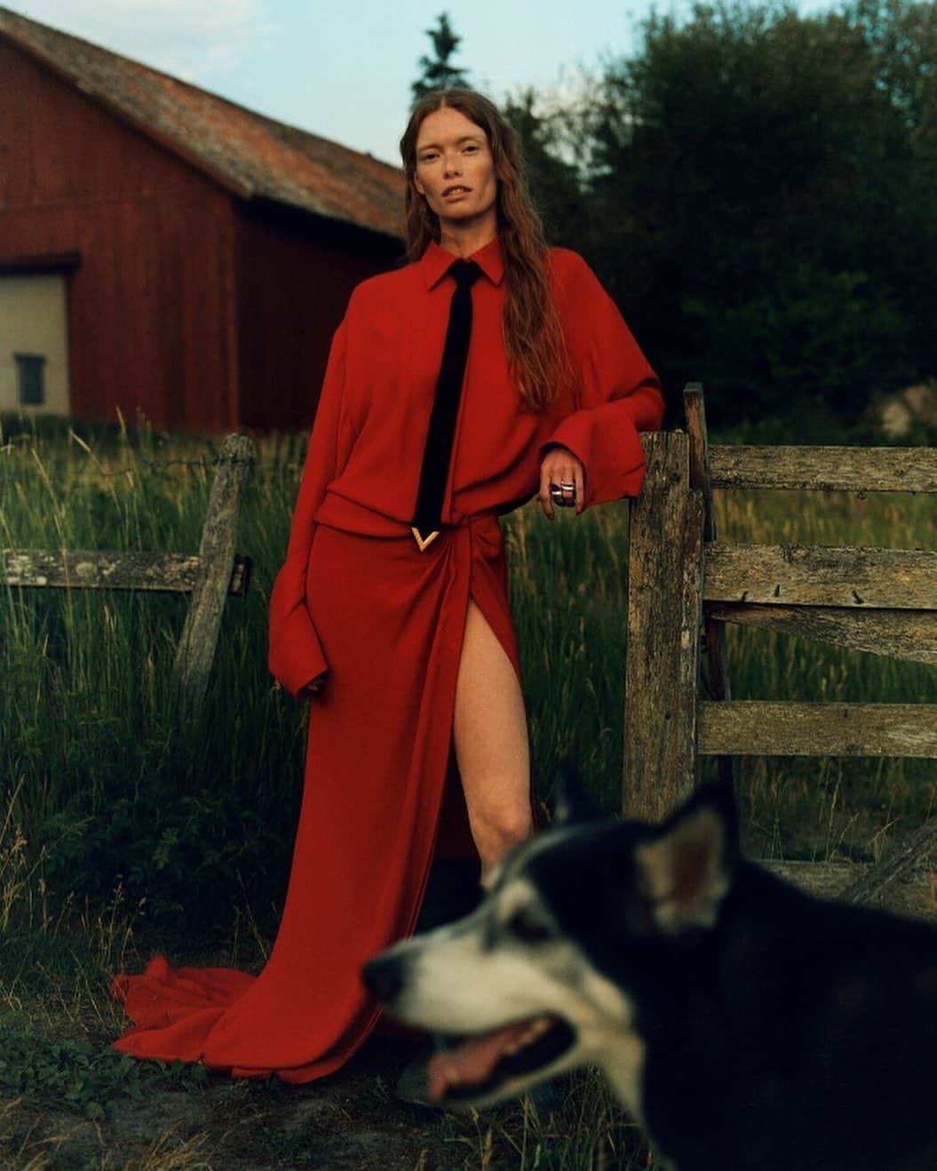 IMG Modelsさんのインスタグラム写真 - (IMG ModelsInstagram)「Lady in Red. 💃🏼 #JuliaHafstrom stars in the #October23 issue of #VogueScandinavia. 📷 #AngelinaBergenwall 👗 #MariaBarsoum #IMGmodels」10月24日 3時12分 - imgmodels