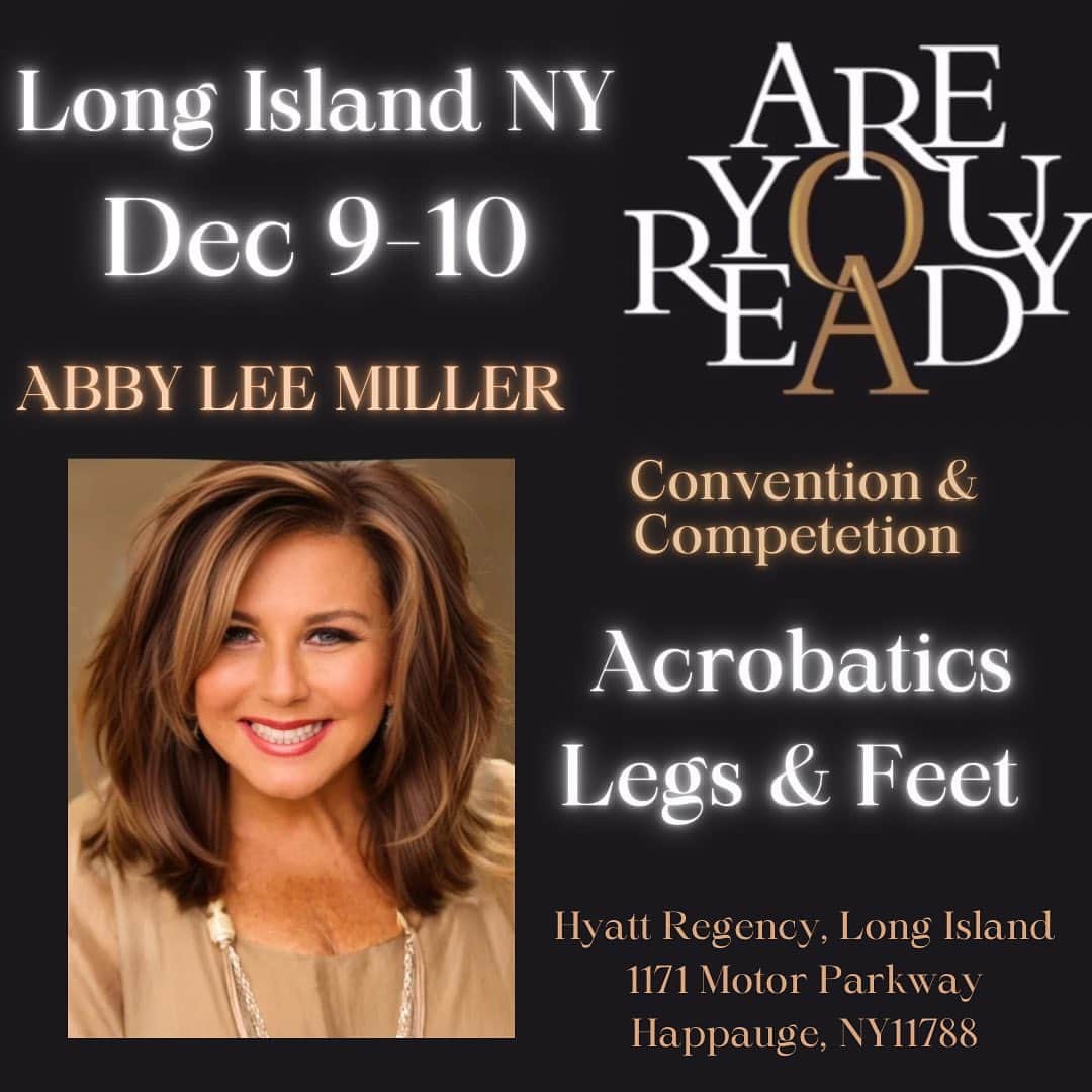 アビー・リー・ミラーさんのインスタグラム写真 - (アビー・リー・ミラーInstagram)「I’m coming back to Long Island, NY, Dec 9-10 for @areyoureadydanceconvention !!  I’ll be teaching my flexibility warm-up- lots of tips for straight legs, and beautiful feet along with an amazing acrobatic class!  See you all in class! ✨  #abbyleemiller #areyouready #areyoureadydanceconvention」10月24日 3時42分 - therealabbylee