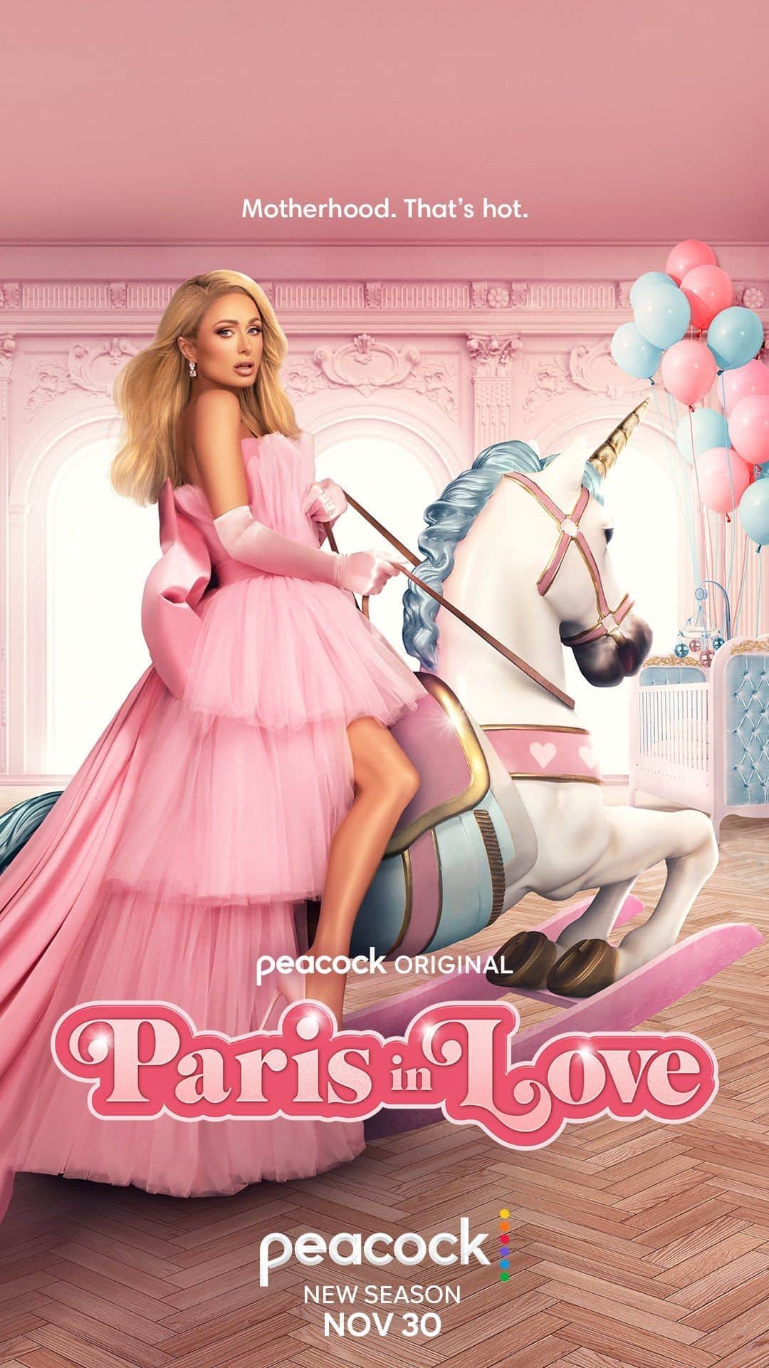 パリス・ヒルトンのインスタグラム：「A whole new adventure. 💘A new season of #ParisInLove arrives November 30th on @Peacock. 💕👶🏼👩🏼‍🍼」