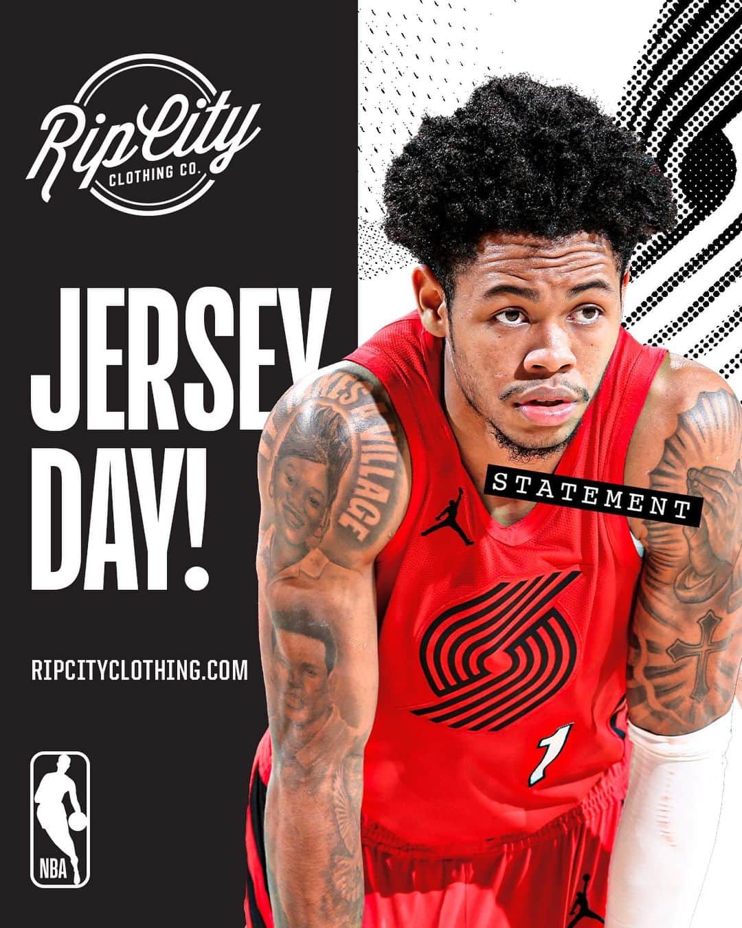 ポートランド・トレイルブレイザーズのインスタグラム：「🎊 it’s #NBAJerseyDay 🎊  what jersey you rocking for opening night? 👀」