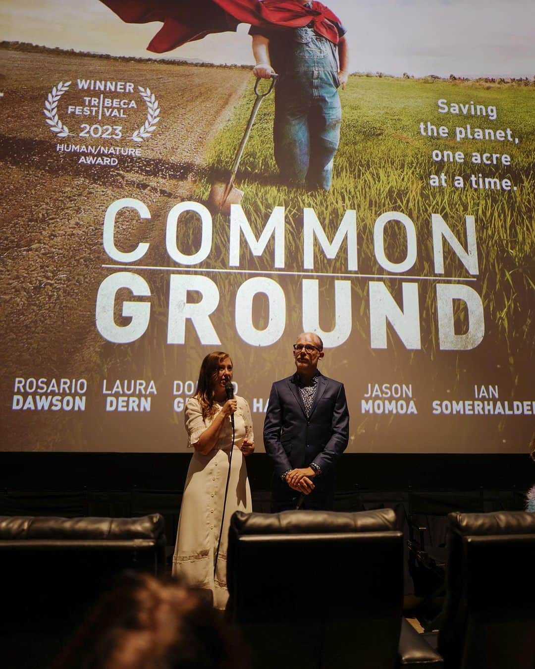 ニッキー・リードさんのインスタグラム写真 - (ニッキー・リードInstagram)「Two extraordinary evenings this last month that inspired deep thought, major conversations and standing ovations for @commongroundfilm . We have in front of us the greatest opportunity for unity through soil. Common Ground is a promise to our children; it is a chance for people, planet and profit to come together with the added benefit of reversing climate change through regenerative agriculture. The solution is right in front of us, and this film offers a road map to getting us back on track while also putting money back in the hand’s of farmers, getting health back onto our plates, and instilling harmony back into the ground. I am so honored to know @joshtickell + @beccatickell in this life, and to walk this Earth as a lifelong student with so many of you. When we continue to ask questions and continue to lead with both love AND solutions, the way appears. And there is no denying it is SOIL that will get us there! 🌱🌎!!!!! So many of you are asking how to get involved, and the best thing you can do right now is go to www.commongroundfilm.org and request a theater near you. The more eyes and ears on this the more this message can begin to trickle into home and hearts that might not have had the chance to see it- and we need all of you with us before we take it to DC for some real change!」10月24日 4時41分 - nikkireed