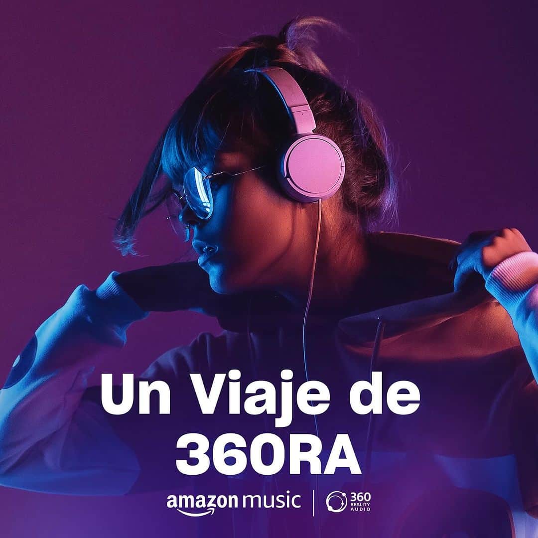 sonyのインスタグラム：「A different audio experience 🎧  Escucha el playlist "Un Viaje 360RA" con tus headphones para escuchar música con 360 Reality Audio en tu app de @amazonmusic ✨」