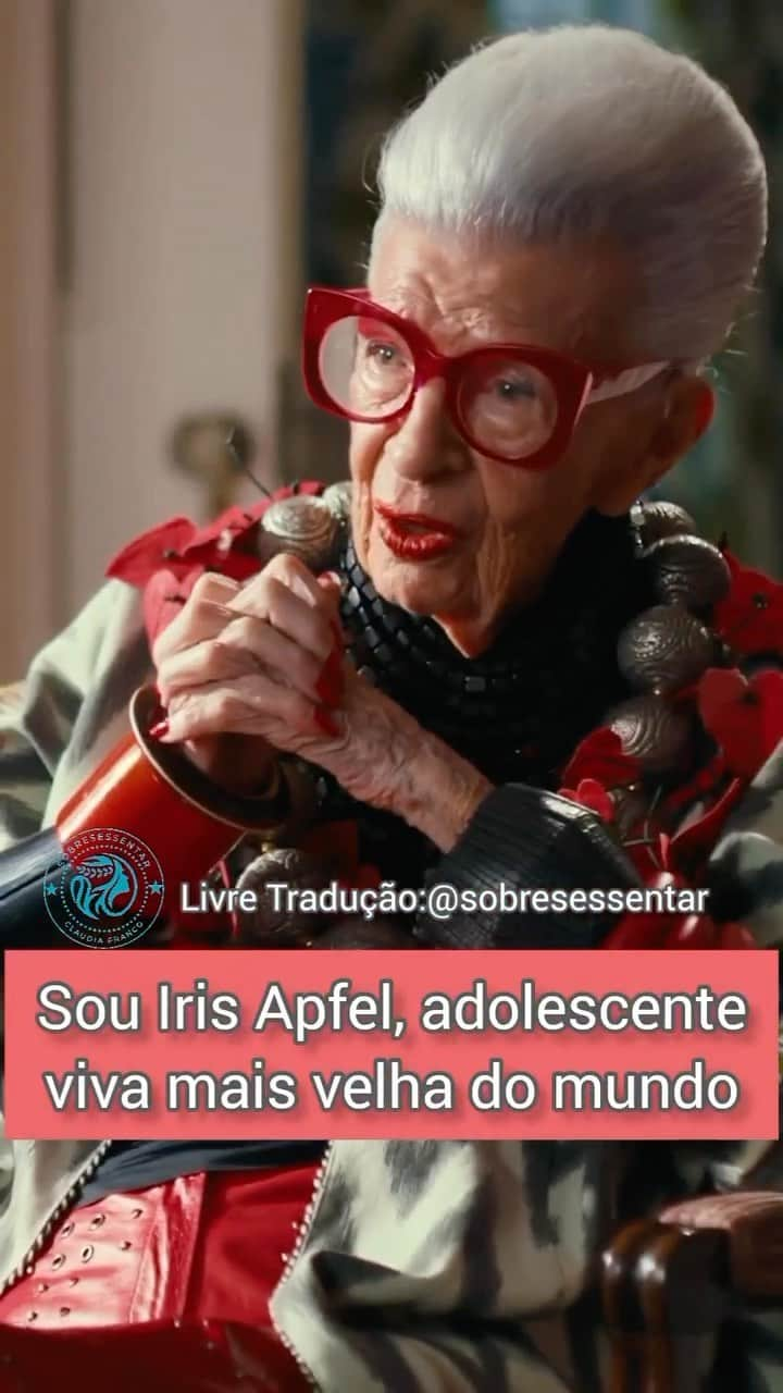 Claudia Raiaのインスタグラム：「@iris.apfel sempre com os melhores conselhos ❤️」