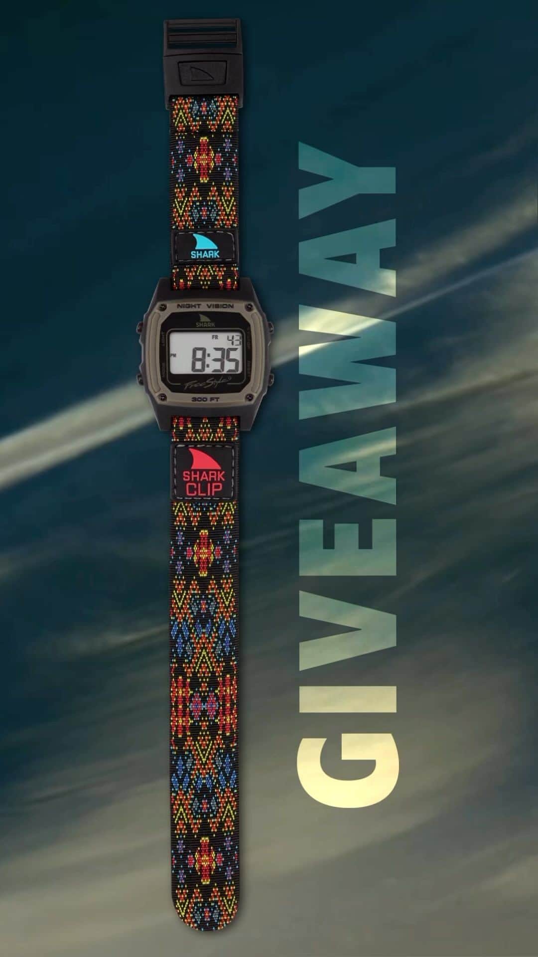 のインスタグラム：「📍GIVEAWAY ALERT!!!!!!!📍  I will be giving away my new signature @freestylewatches to 3 lucky winners!!!   ⬇️TO ENTER GIVEAWAY: ⬇️ Tag 3 friends  Repost this reel on your story  (Tag me & ( @freestylewatches ) Save post……  Winners will be announced Friday!  GOOD LUCK PEOPLE!!!!   #giveaway #surf」