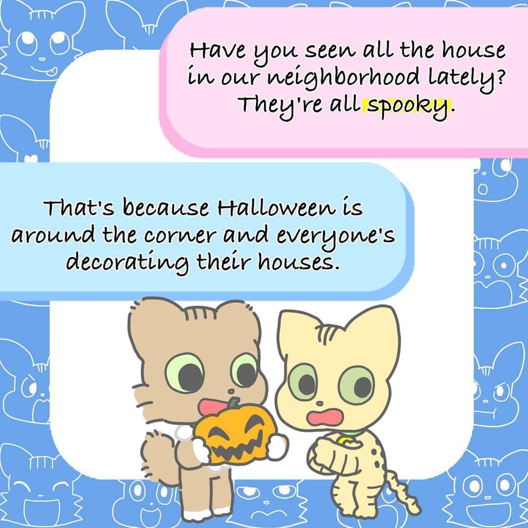 Hapa 英会話さんのインスタグラム写真 - (Hapa 英会話Instagram)「「不気味な」は英語で？ ・ ・ ・ 【Spooky】  Spook はゾッとするような怖さを表すことから、spooky は「不気味な」を意味します。特に幽霊が出そうな怖さを表すニュアンスがあり、例えば、「不気味な音」は“spooky noise”、「不気味な家」は“spooky house”のように表します。 =====  ◆ There’s a spooky house in our neighborhood.（近所に不気味な家があるんです）  ◆ The mysterious, creaking sound was quite spooky. （ギシギシという不思議な音は、とても不気味でした）  ◆ We watched a spooky movie last night.（昨夜は不気味な映画を見ました）  =====  <Make your own sentence> Spookyを使って文章を書いてみましょう。  <イラストレーター> @yu.ka5419 ・ ・ ・ ・ ・ ・ ・ ・ ・ ・ #hapa英会話 #日常英会話 #英語やり直し #英語学習 #英語話せるようになりたい #英会話垢 #英語好き #英会話勉強中 #英語 #英語の勉強 #英語の勉強垢 #英会話 #英会話レッスン #英会話習いたい #英語勉強垢 #海外留学 #ロサンゼルス #ロス」10月24日 6時47分 - hapaeikaiwa