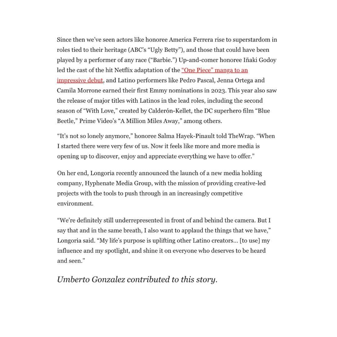 ジョン・レグイザモさんのインスタグラム写真 - (ジョン・レグイザモInstagram)「Latino Power List: Trailblazers Are Carving a Path,  but Institutional Hurdles Persist  "Despite Account for 19% of the U.S population - between 2018 and August of 2023, the number of Latino leads only grew from 1% to 3.3% on TV, and from 1.4% to 5.7% in film."  Check my bio for the link to the complete list of honorees!!」10月24日 6時49分 - johnleguizamo