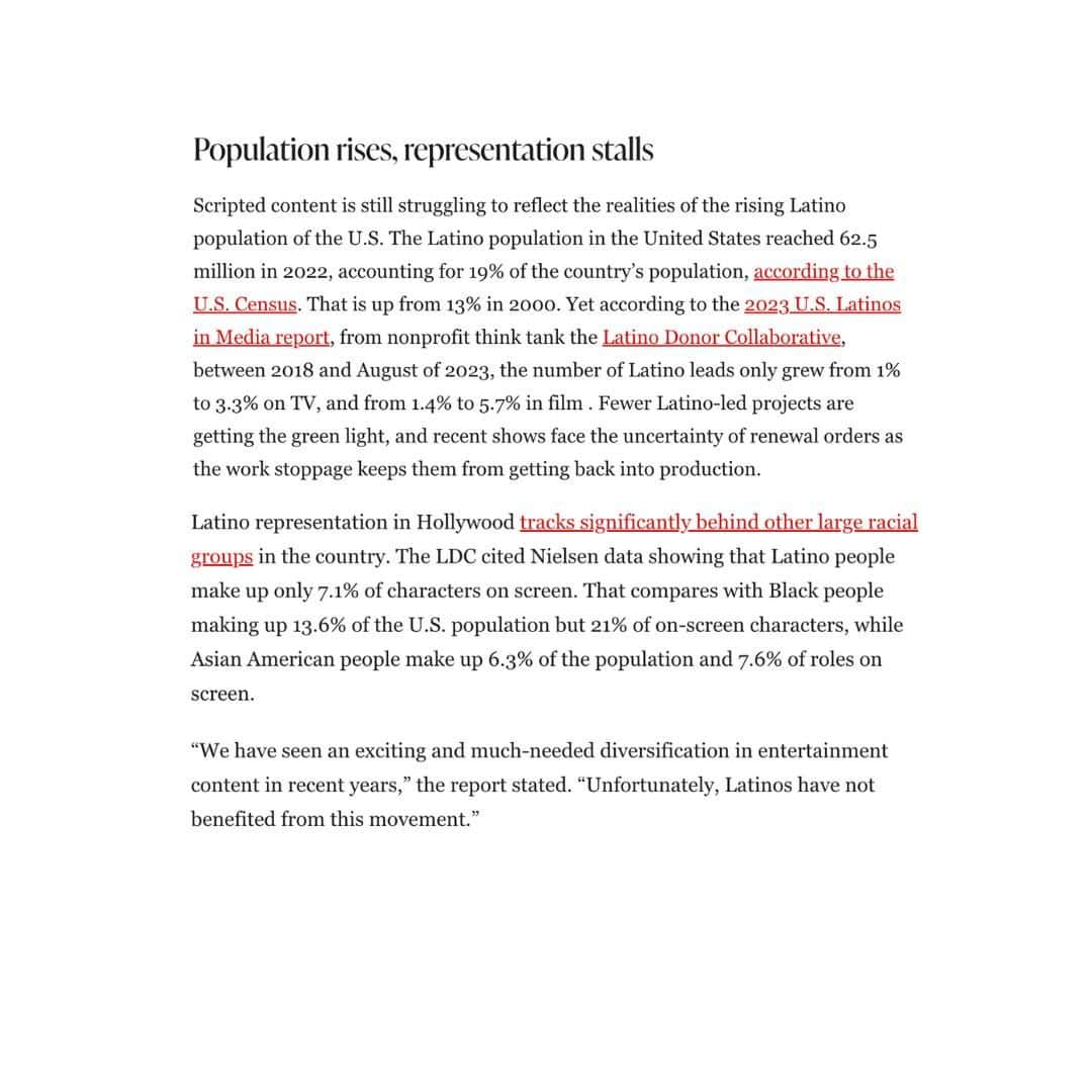 ジョン・レグイザモさんのインスタグラム写真 - (ジョン・レグイザモInstagram)「Latino Power List: Trailblazers Are Carving a Path,  but Institutional Hurdles Persist  "Despite Account for 19% of the U.S population - between 2018 and August of 2023, the number of Latino leads only grew from 1% to 3.3% on TV, and from 1.4% to 5.7% in film."  Check my bio for the link to the complete list of honorees!!」10月24日 6時49分 - johnleguizamo