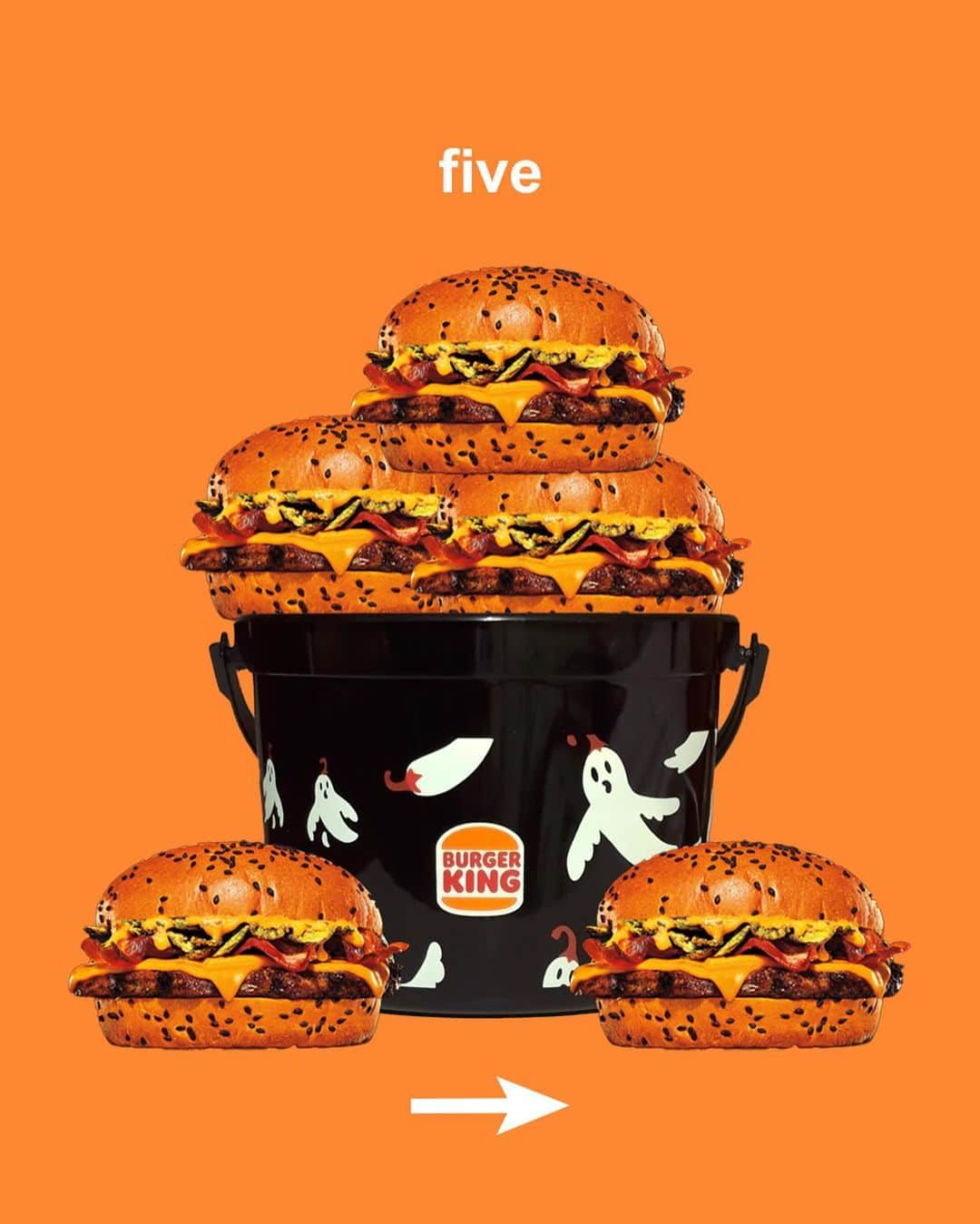 バーガーキングさんのインスタグラム写真 - (バーガーキングInstagram)「as if you needed 5 more reasons to grab a Trick-or-Heat bucket 👻🌶️」10月24日 6時59分 - burgerking
