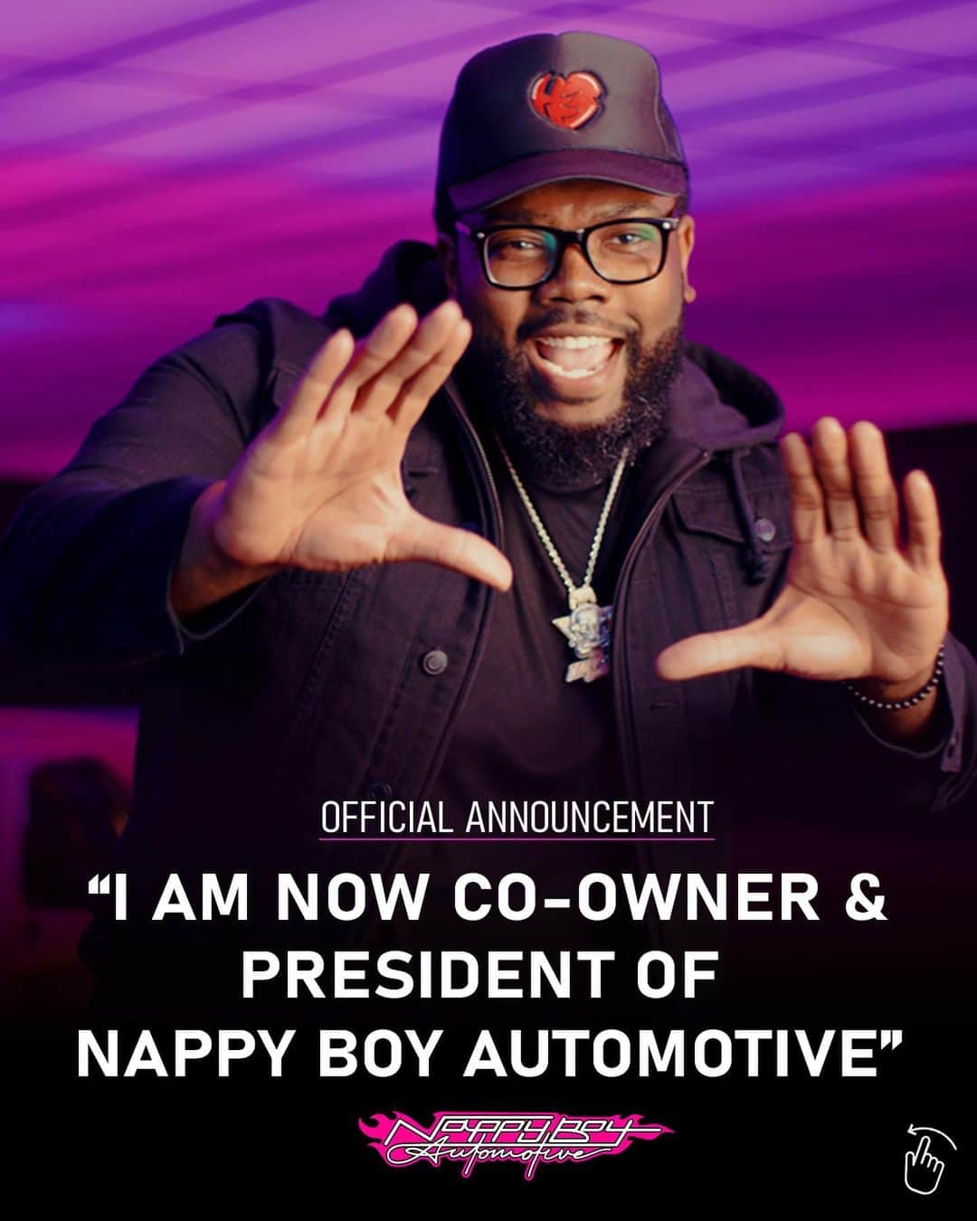 T-ペインのインスタグラム：「BREAKING: First heard at Laguna Seca, we are proud to officially announce that @hertlife is joining @tpain in the formation of @nappyboyautomotive! This announcement comes off the heels of months of speculation and collaboration between the two industry icons. Both being impactful personalities in their own right, this duo is ready and well equipped to make waves amongst enthusiasts and newcomers in the community.  Nappy Boy Automotive has arrived and you’re invited 💥」