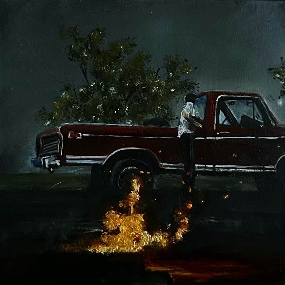 ラングリー・フォックスさんのインスタグラム写真 - (ラングリー・フォックスInstagram)「Two tiny truck paintings   10” x 10” and 4” x 4” Oil on wood」10月24日 9時56分 - langleyfox