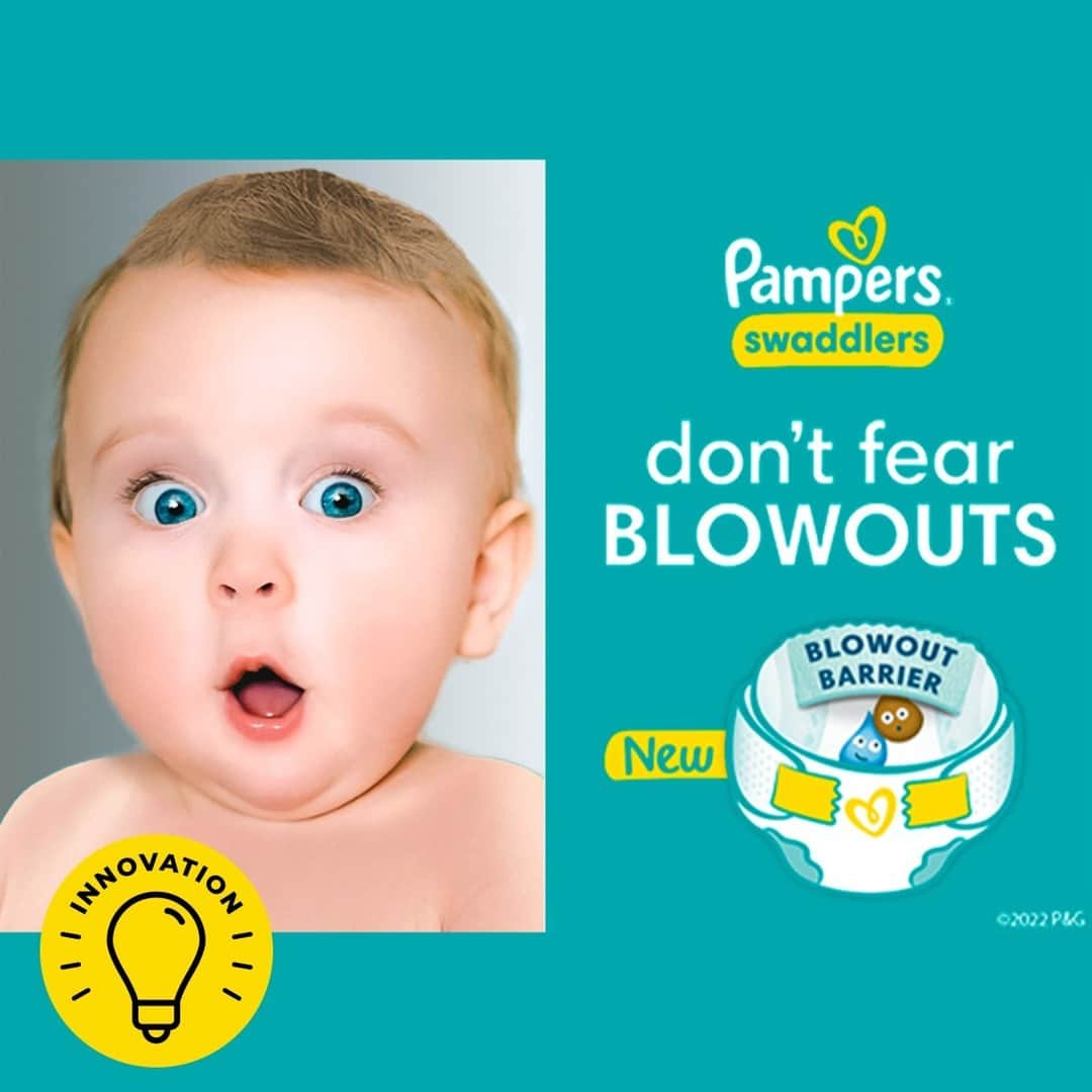 P&G（Procter & Gamble）さんのインスタグラム写真 - (P&G（Procter & Gamble）Instagram)「Six in 10 parents fear diaper blowouts, so it’s not surprising they would rather stay home than risk making a mess in public.   @Pampersus created Pampers Swaddlers with the all-new Blowout Barrier to give parents one less thing to fear!   The new Blowout Barrier gets to the bottom of the issue, helping prevent leaks with a unique back waist cuff that is designed to hold in messes that might otherwise escape through the back of the diaper.   When combined with Pampers Swaddlers’ super absorbent top sheet that pulls away wetness, Dual Leak-Guard Barriers and LockAway Channels, they all come together with the Blowout Barrier to help stop leaks where they happen most.   Learn more about how our latest #PGInnovation has you covered at the link in our bio.」10月24日 21時00分 - proctergamble