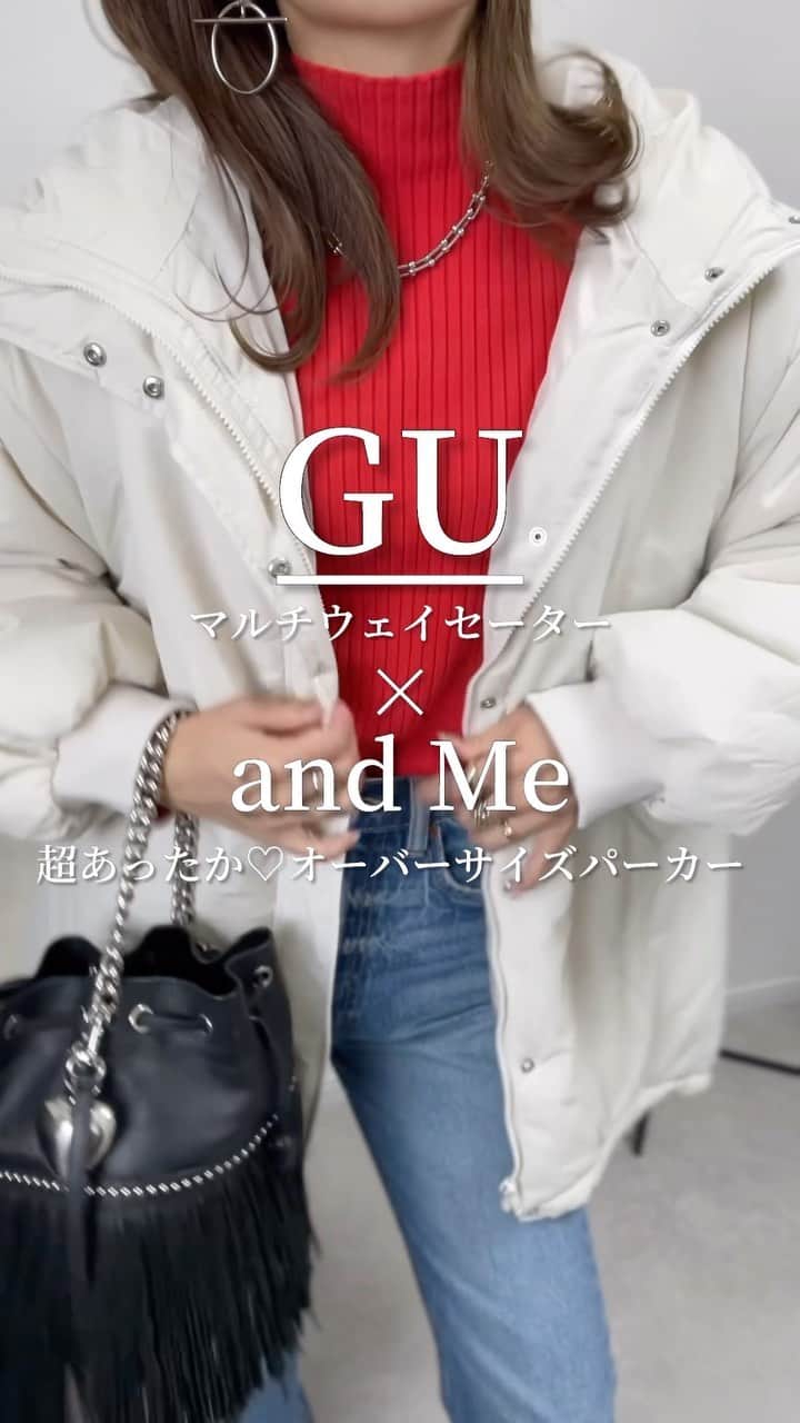 Miyoのインスタグラム：「骨格&パーソナルカラー診断結果▶︎ @miyopu ⁡ またまた白アウター🤍 中綿入りでとっても暖かいよ👌🏻 撮影中も汗だく🤣💓笑 ⁡ 今タイムセールで25%offになってるよ✨ ストーリーズにURL載せておきます🥰 ⁡ Parker▶︎ @andme_official tops▶︎GU(マルチウェイセーターLサイズ) denim▶︎ZARA(4365-240) boots▶︎ZARA▶︎(3142-210) bag▶︎J&Mdavidson / beautiful people ⁡ ⁡ ⁡ #PR#andme #アンドミー #アンドミーコーデ #アンドミースタイル#ママコーデ#165cmコーデ#着回しコーデ#GUコーデ#GU購入品#30代コーデ#アラフォーコーデ#パーカーコーデ」
