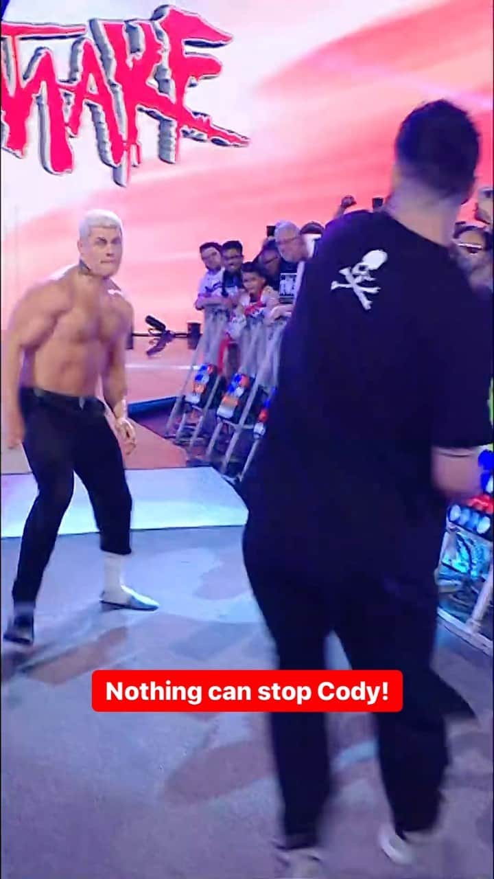 WWEのインスタグラム：「Don’t question @americannightmarecody’s heart! The American Nightmare won’t back down from a fight. #WWERaw」