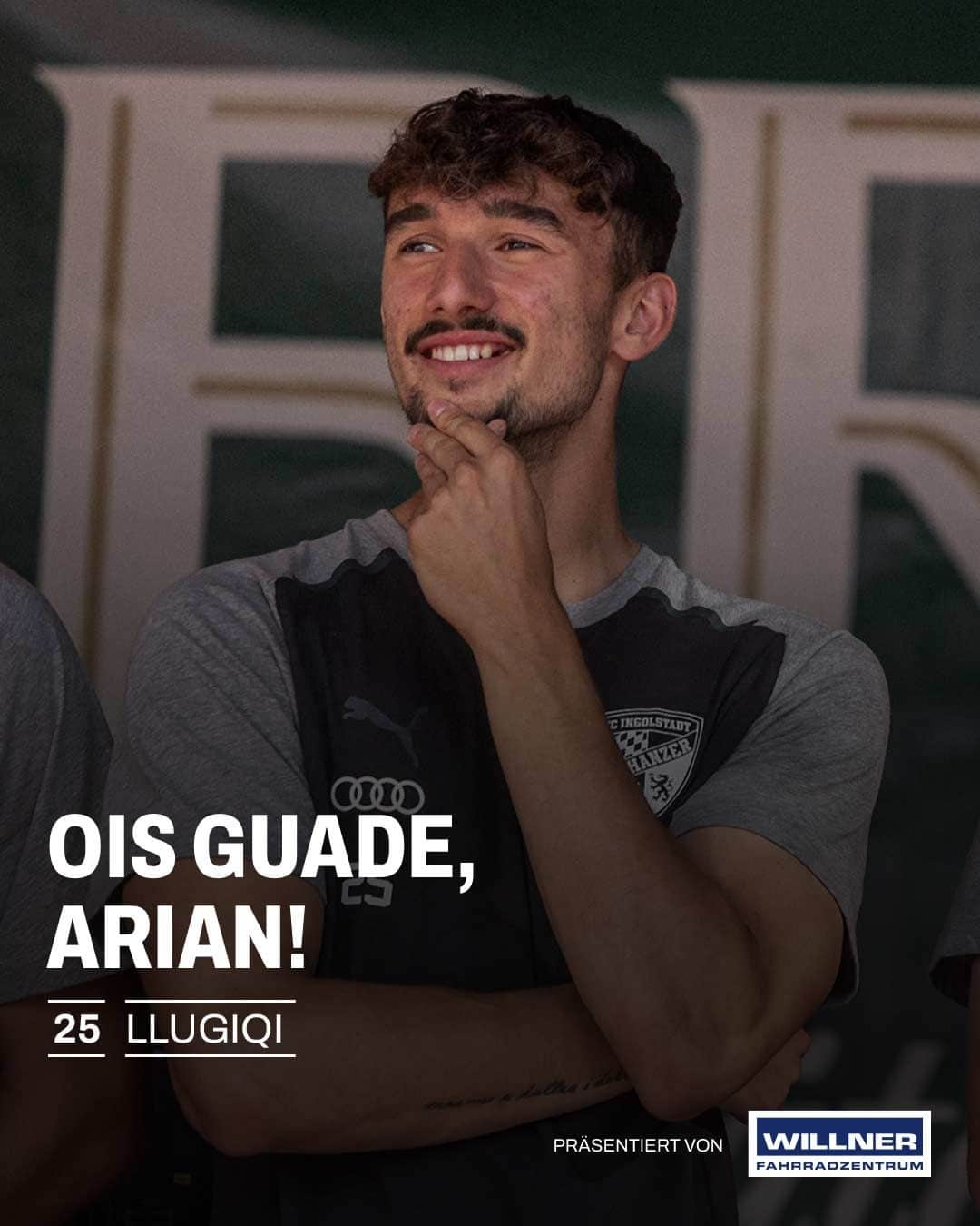 FCインゴルシュタット04のインスタグラム：「Happy Birthday, @arian.llugiqi! 🥳🎉 Zum 21. Geburtstag wünscht dir die gesamte Schanzer Familie sowie das @willnerfahrradzentrum alles Gute. Lass dich feiern und genieße deinen Ehrentag! 🎂🖤❤️ . . #Schanzer #schanzerdassindwir #schanzerfürimmer #Ingolstadt #FCI #FCIngolstadt #soccer #fussball #football #futbol #Liga3 #3Liga #happybirthday #geburtstag #arianllugiqi #lugiqi」