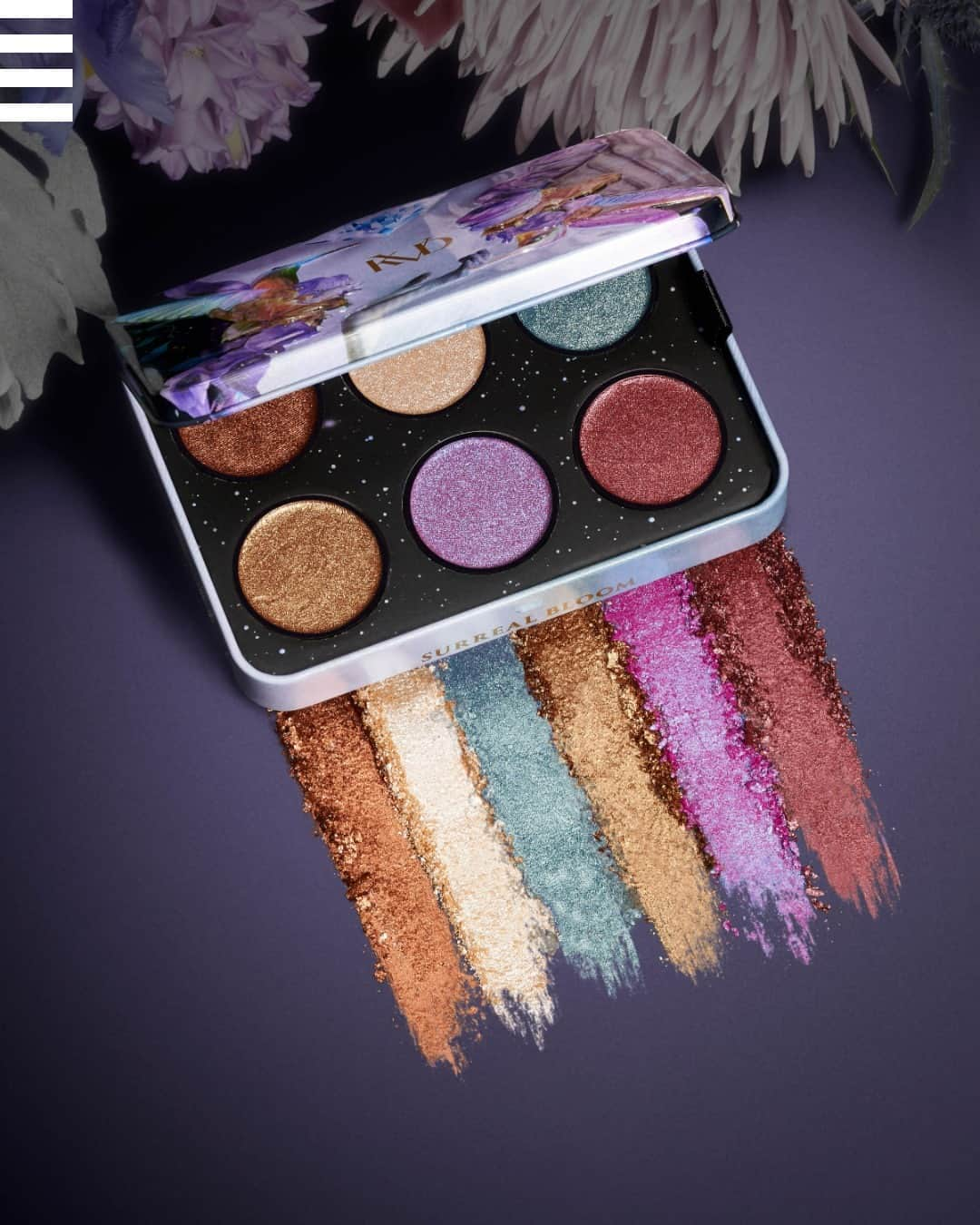 セフォラのインスタグラム：「Préparez-vous a créer des looks effet métallique avec la nouvelle palette @kvdbeauty Surreal Bloom créée en collaboration avec l'artiste @rocio_montoya 🌸 ⁣ ⁣ 🚨 BON PLAN :  Profitez de -25% sur la marque KVD Beauty ! Offre valable pour les clients membres du programme fidélité Sephora, jusqu'au 31/10/2023 uniquement sur l'app et sephora.fr. Voir condition sur sephora.fr, rubrique Bons Plans. ⁣ ⁣ Disponible chez Sephora.⁣ #SephoraFrance #KVDBeauty #Makeup」