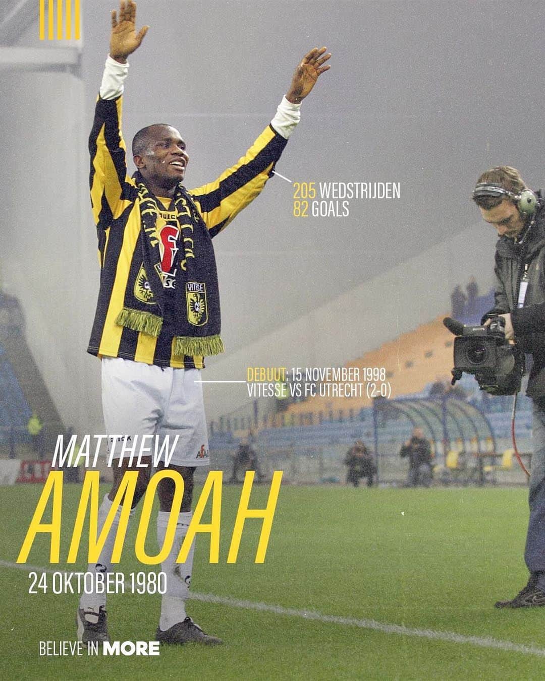 フィテッセさんのインスタグラム写真 - (フィテッセInstagram)「Congrats, Matthew! 💛🖤  #Vitesse」10月24日 16時11分 - mijnvitesse