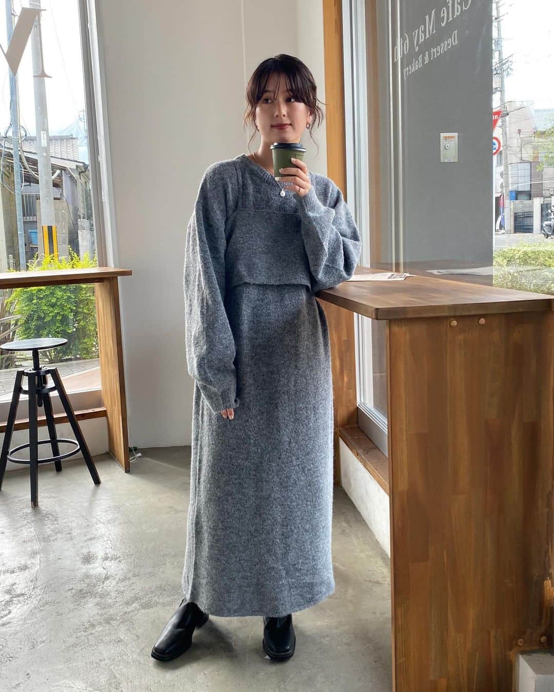 のインスタグラム：「≪10/24 newitem≫ . #ビスチェセットワンピース 【3color】(ACJR1428)  #titivate #ティティベイト #ニット #ニットワンピース #ワンピースコーデ #秋コーデ #冬コーデ #カジュアルコーデ #ファッション #大人カジュアル #トレンドコーデ #大人カジュアルコーデ #シンプルコーデ #きれいめカジュアルコーデ #大人可愛いコーデ」