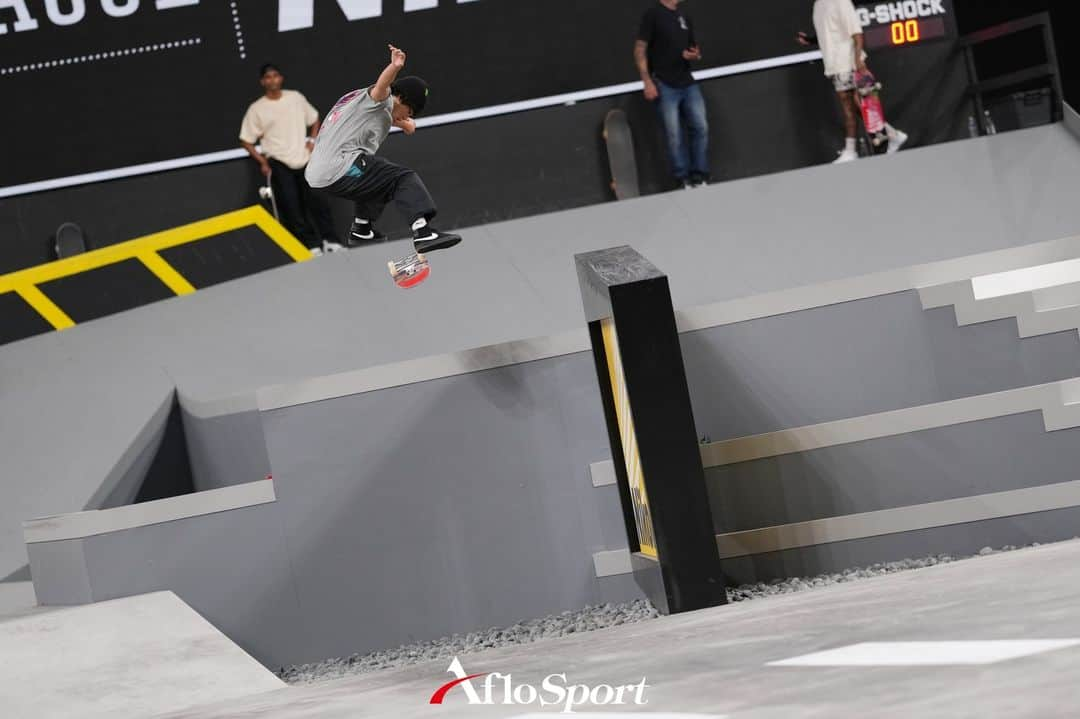 アフロスポーツのインスタグラム：「池田大暉/Daiki Ikeda (JPN),  AUGUST 12, 2023 - Skateboarding :  2023 SLS CHAMPIONSHIP TOUR - TOKYO  Men's Skateboard Street Final  at Ariake Arena in Tokyo, Japan.   Photo: @naoki_photography.aflosport  #sportphoto #sportphotography #スポーツ写真」