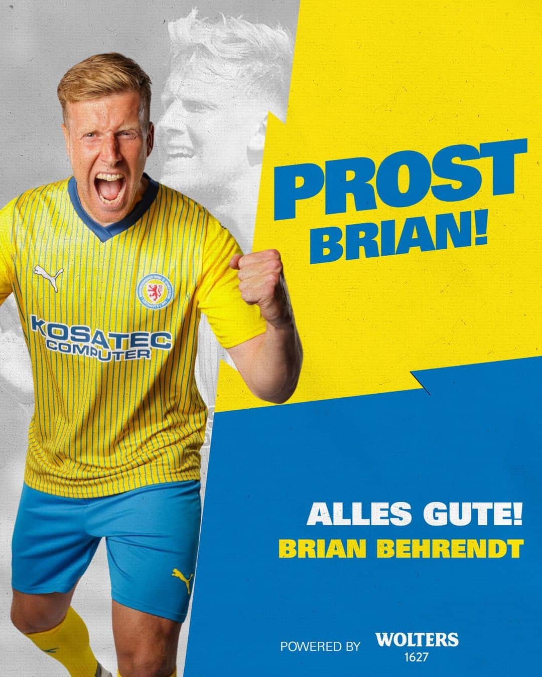 アイントラハト・ブラウンシュヴァイクのインスタグラム：「Happy Birthday, Brian Behrendt!🎂  Alles Gute! Lass Dich feiern und genieße Deinen 32. Ehrentag!☀️  _____ #wirsindeintracht 📸 imago/eu-images」