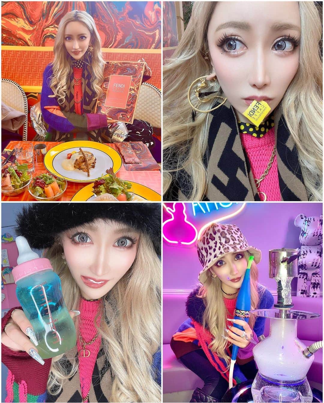 AIKAのインスタグラム：「🤖🍭🍬 . 2021 . #fendicafe」