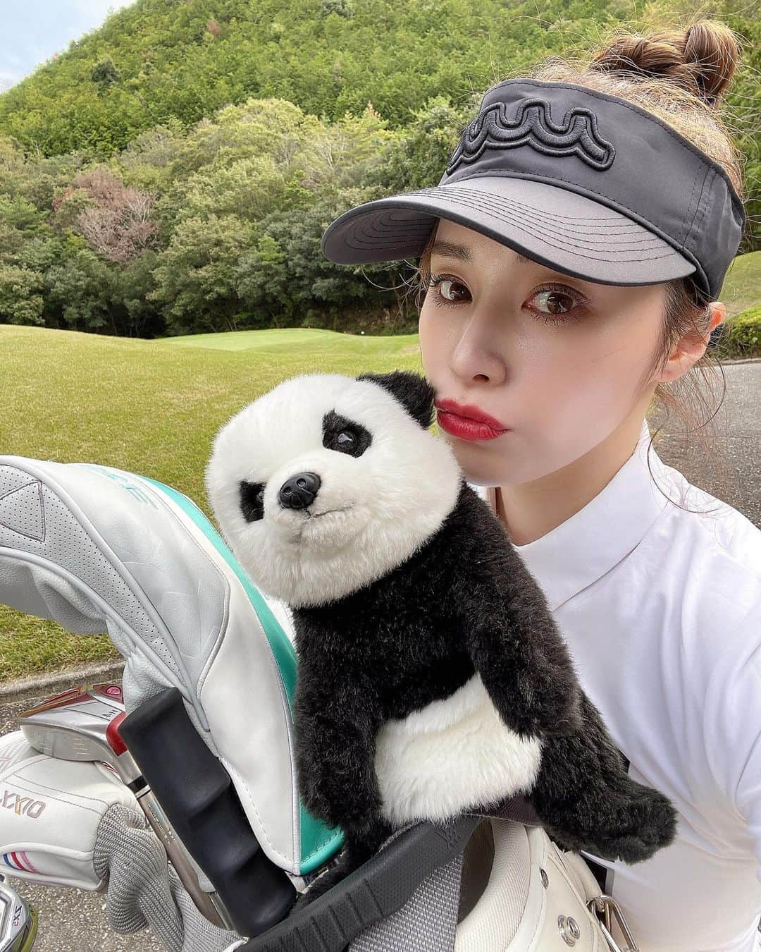 ミカさんのインスタグラム写真 - (ミカInstagram)「♡ 初ゴールデンバレー🐼⛳️❤️ へたっぴだけどなんとかなった1日🙂」10月24日 19時09分 - mikaa1116