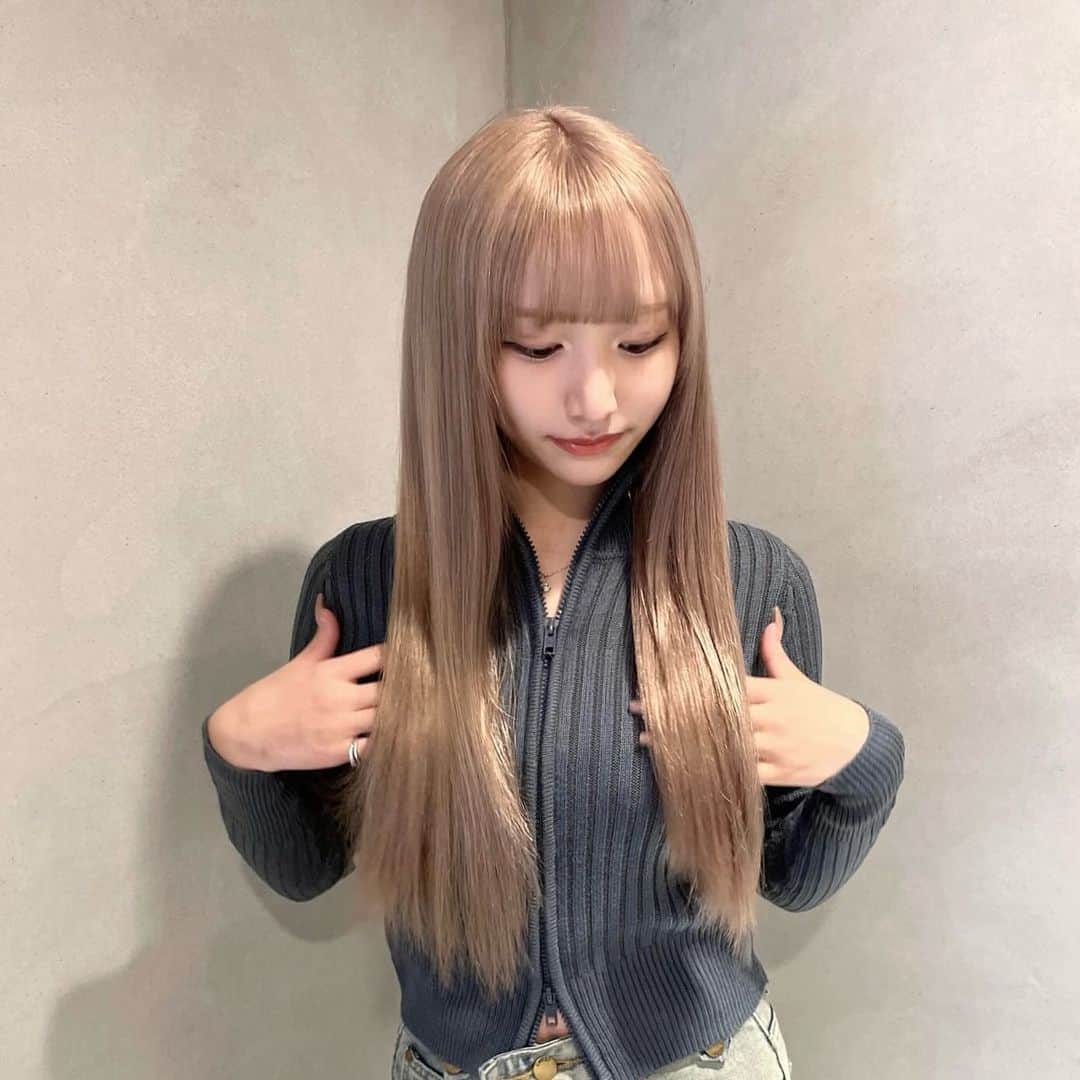 まやりんさんのインスタグラム写真 (まやりんInstagram)「プリン卒業‪^_− んでカラーしてもらったけど色可愛くてお風呂入りたく