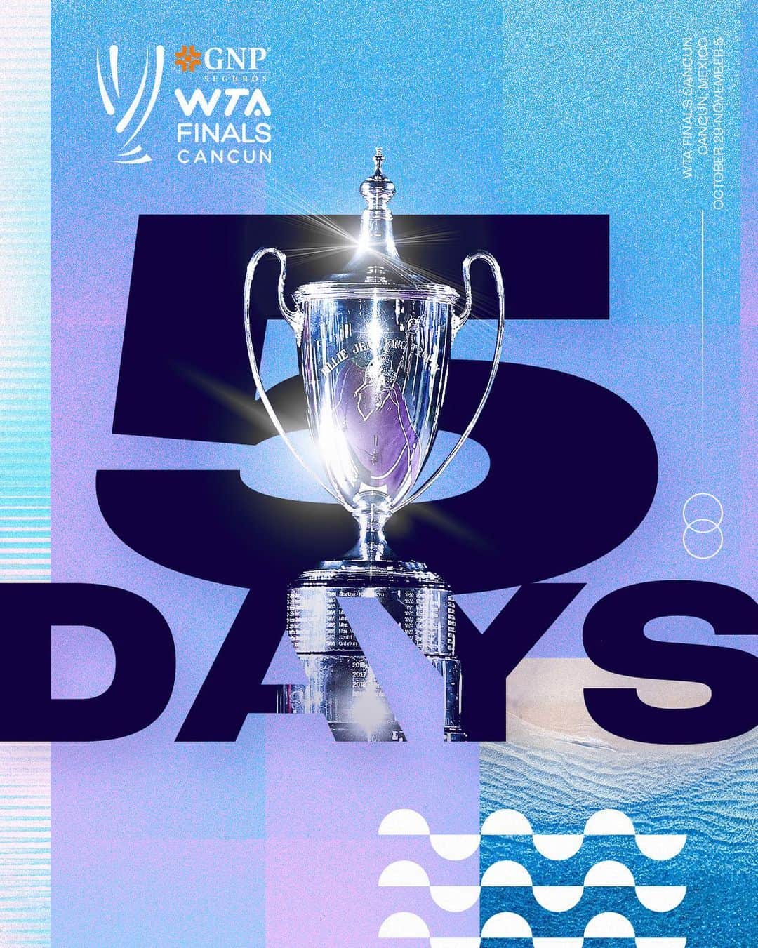 WTA（女子テニス協会）のインスタグラム：「The world’s best head oceanside in 5, 4, 3, 2, 1 ⏳  Drop a flag to let us know where you’ll be tuning in from 📍   #WTAFinals」